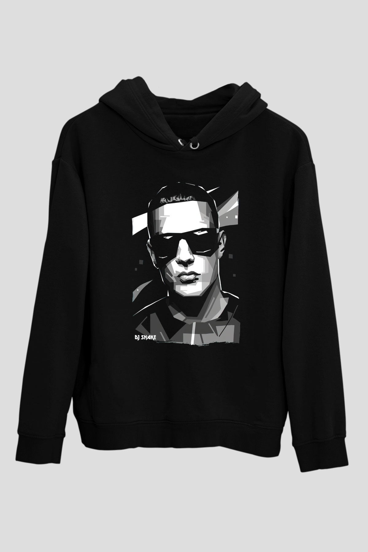 Snake Siyah Unisex Kapüşonlu Sweatshirt