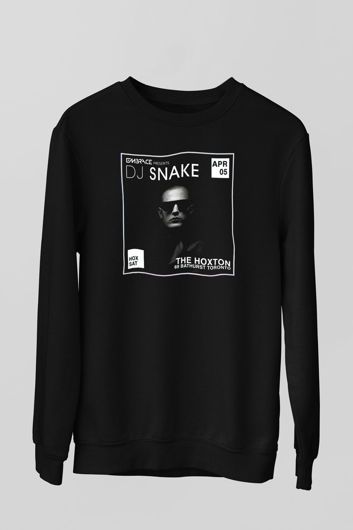 Snake Siyah Unisex Sweatshirt