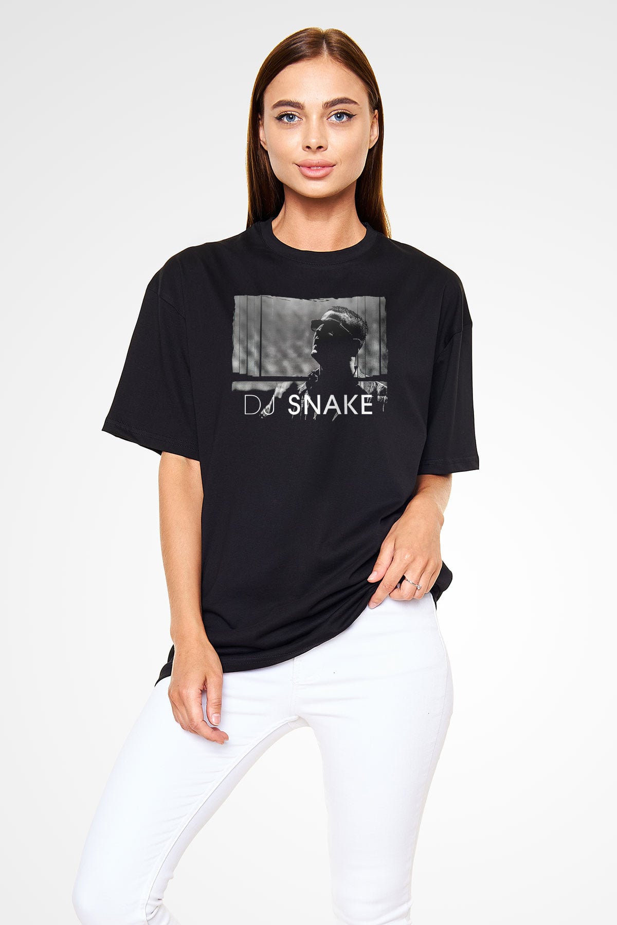 Snake Siyah Oversize Tişört Oversize T-shirt - TişörtFabrikası