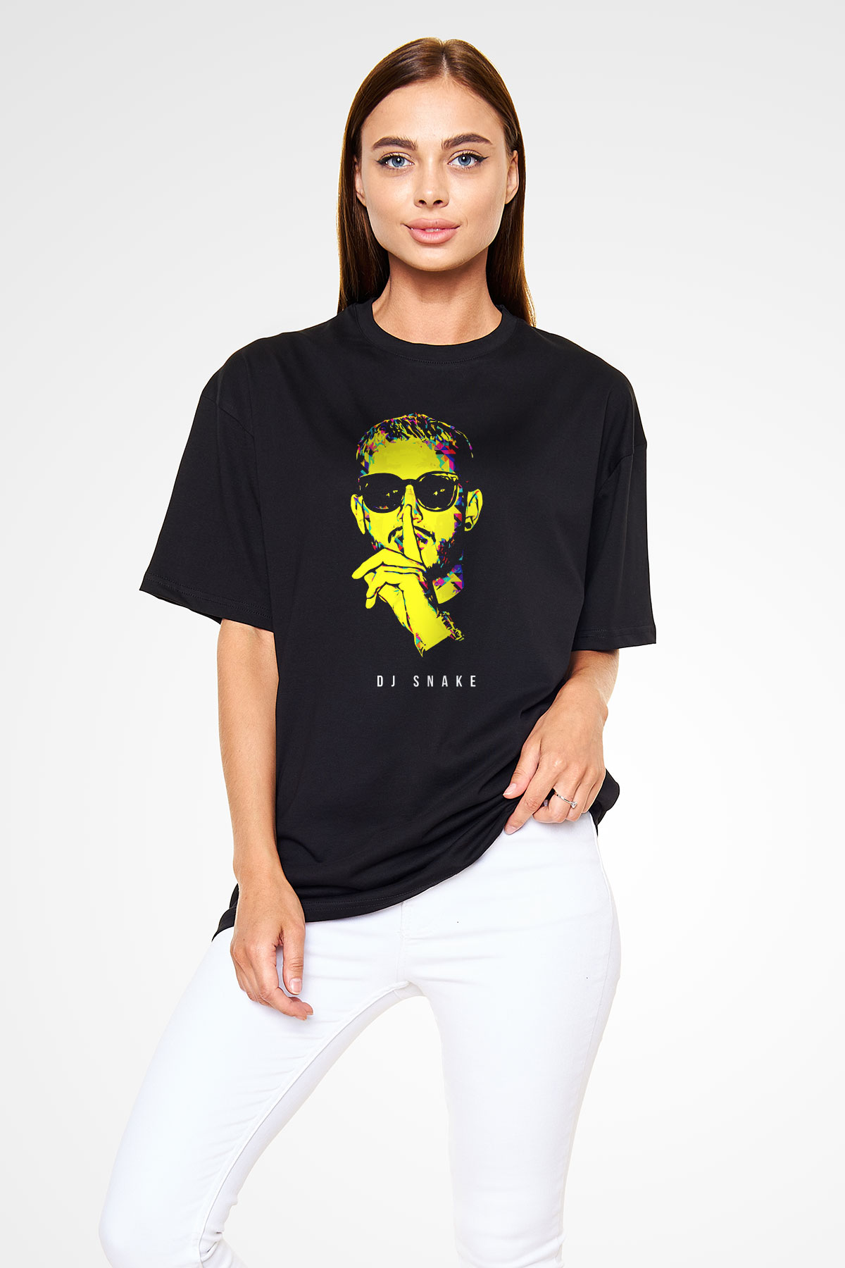 Snake Siyah Oversize Tişört Oversize T-shirt - TişörtFabrikası