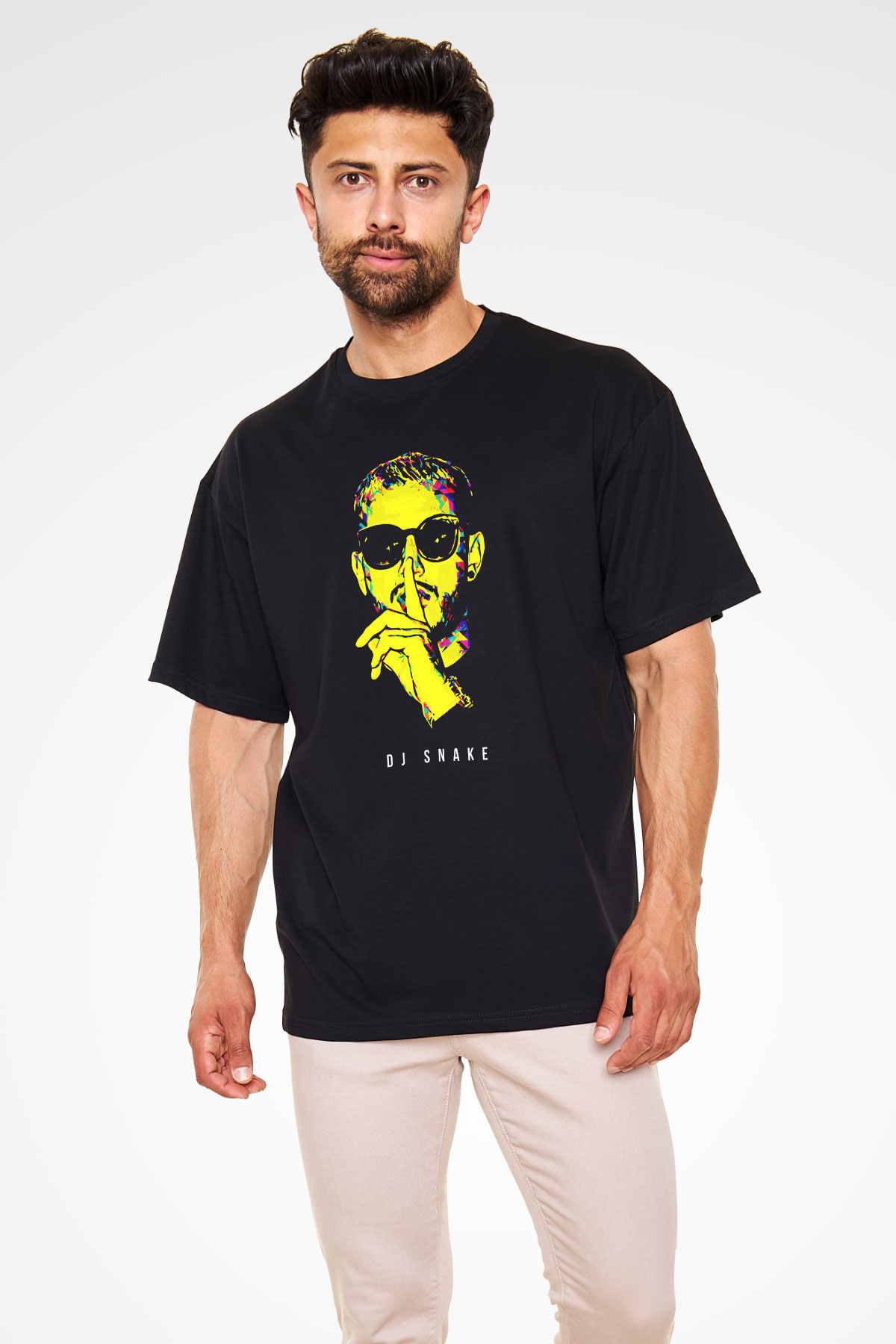 Snake Siyah Oversize Tişört Oversize T-shirt - TişörtFabrikası