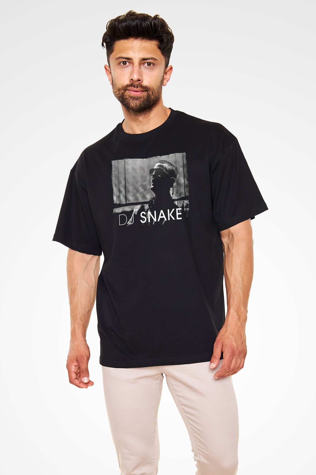 Snake Siyah Oversize Tişört Oversize T-shirt - TişörtFabrikası