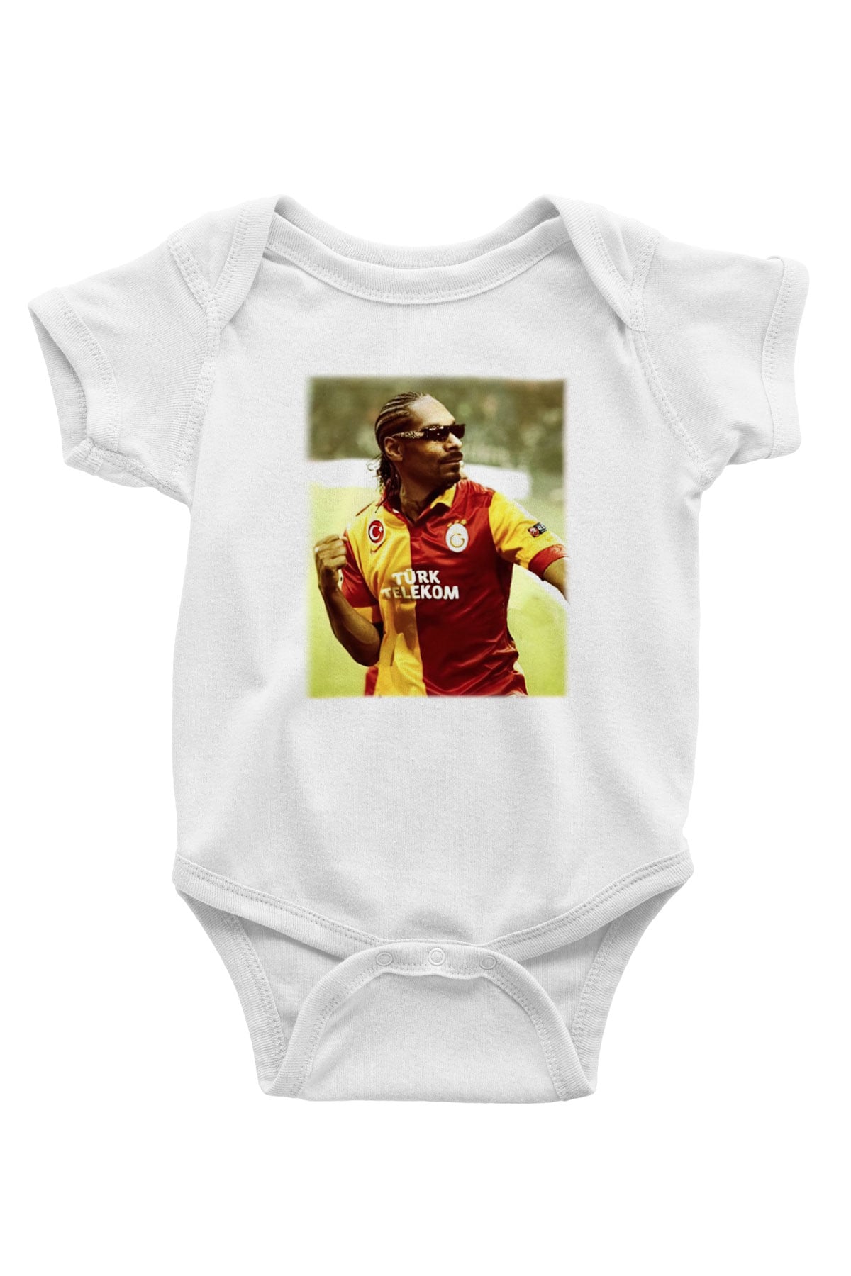 Snoop Dogg Baskılı Beyaz Unisex Bebek Body - Zıbın