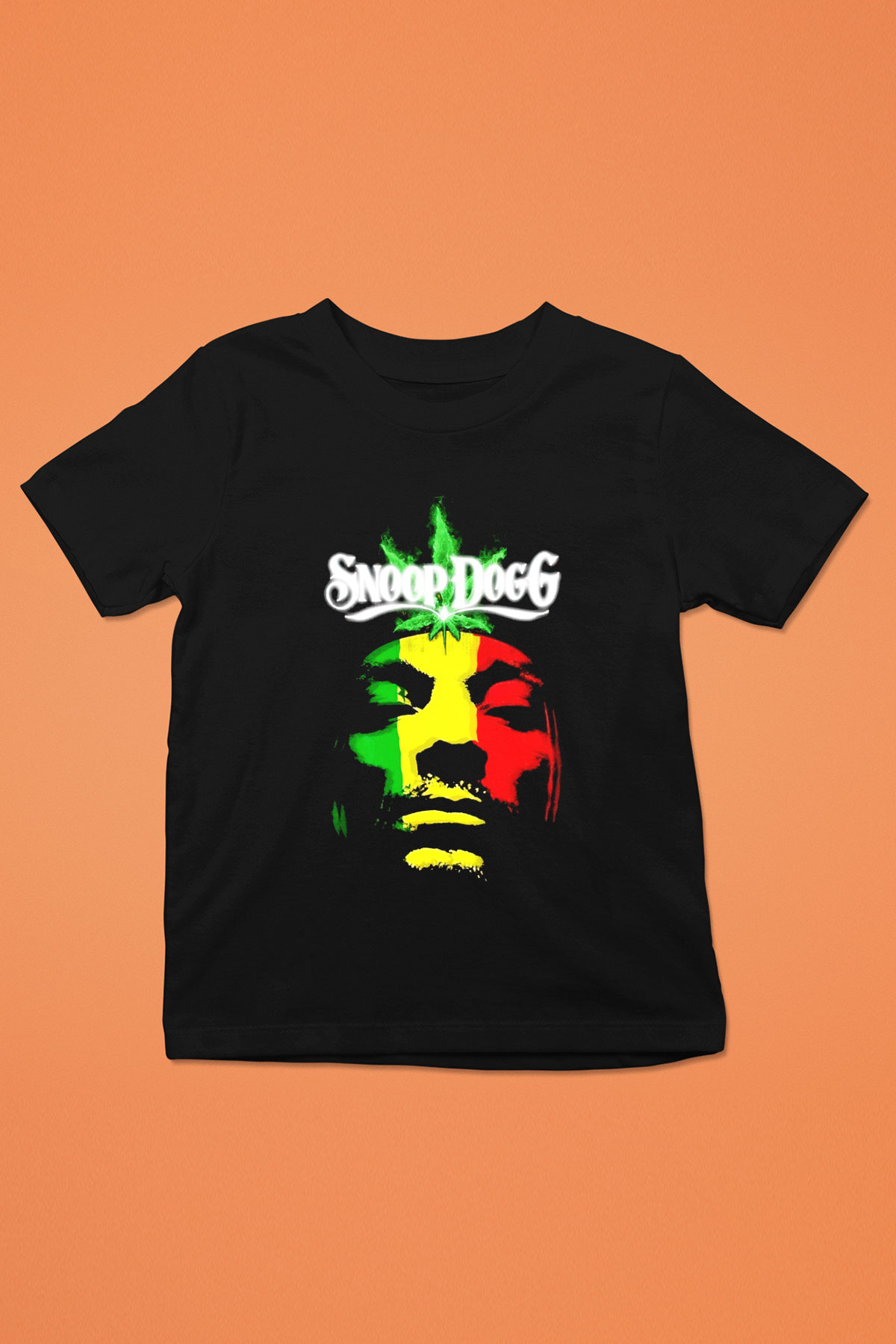 Snoop Dogg Baskılı Siyah Unisex Çocuk Tişört