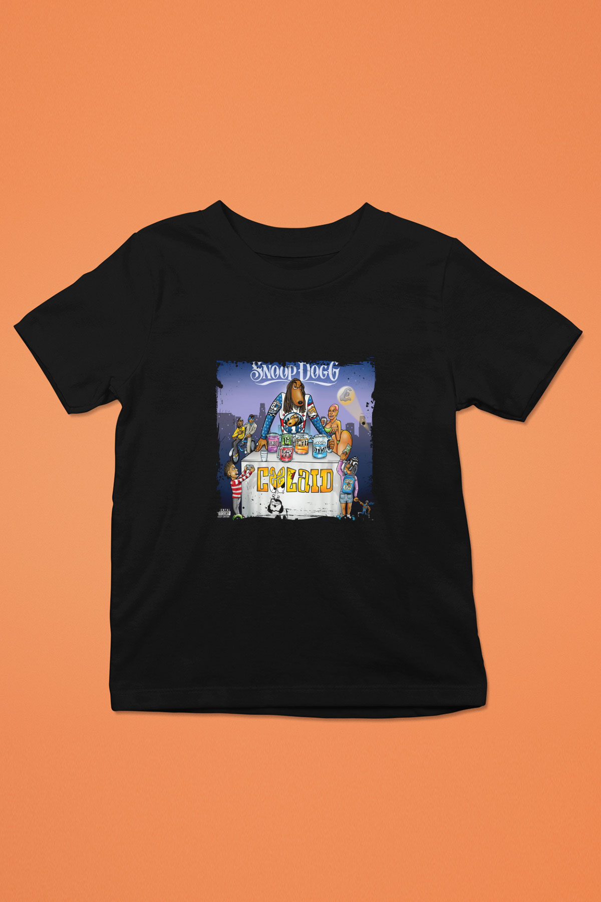 Snoop Dogg Baskılı Unisex Siyah Çocuk Tişört