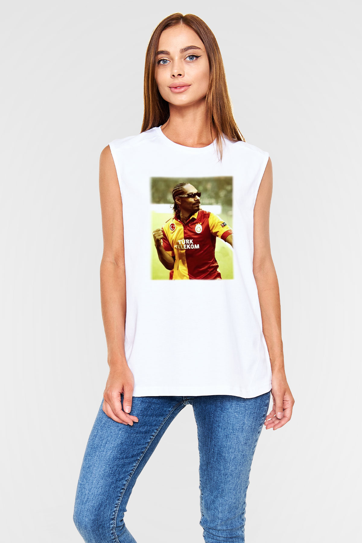 Snoop Dogg Beyaz Unisex Kolsuz Tişört