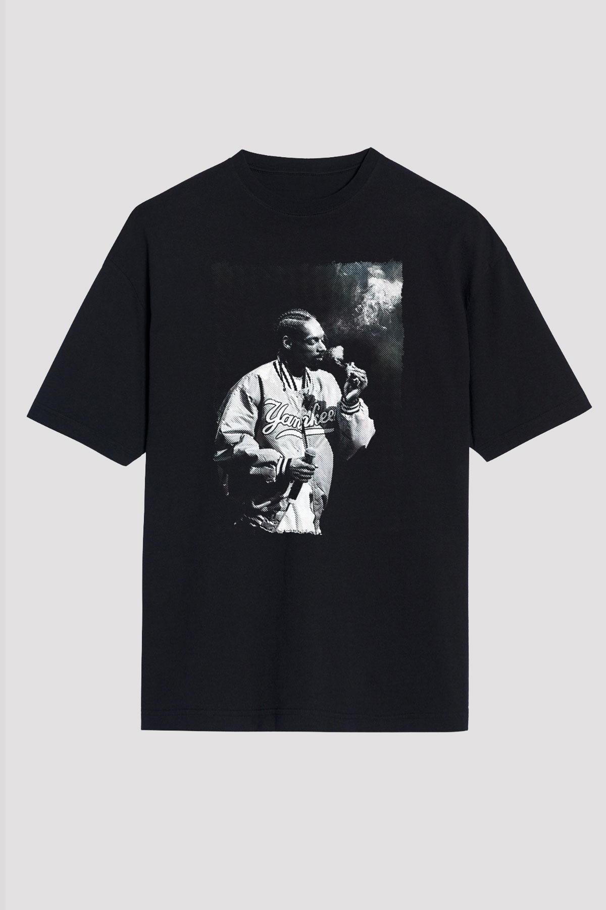 Snoop Dogg Siyah Oversize Tişört Oversize T-shirt - Tişört Fabrikası