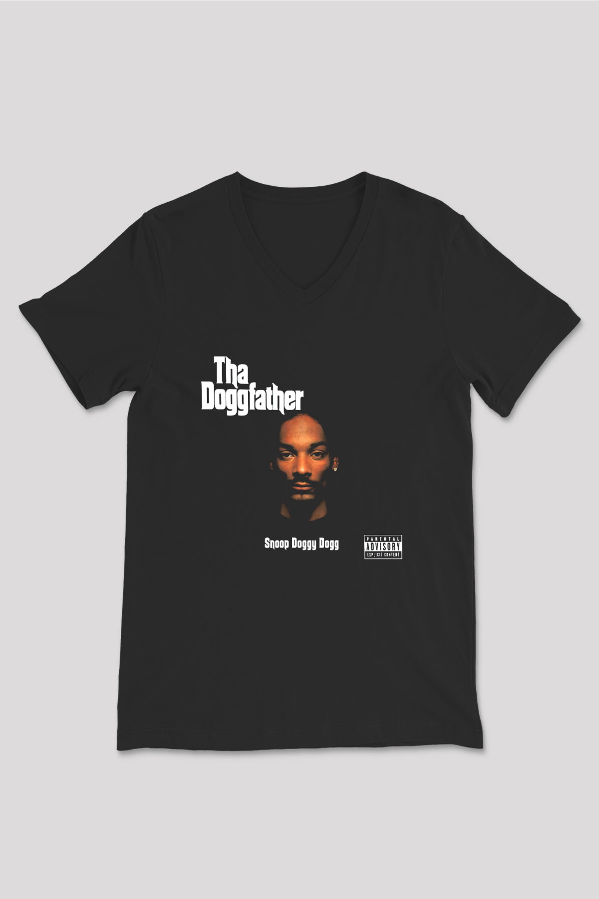 Snoop Dogg Siyah Unisex V Yaka Tişört T-Shirt