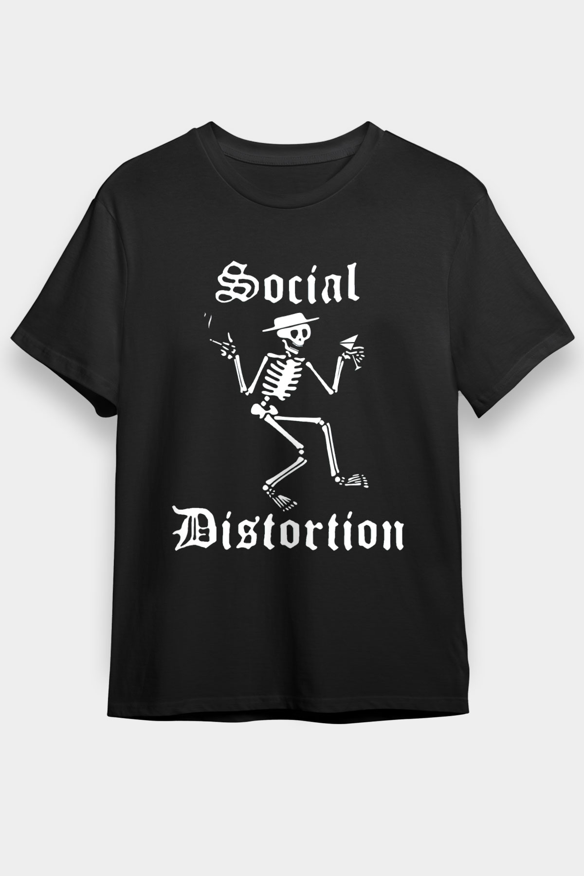 Social Distortion Siyah Unisex Tişört T-Shirt - Tişört Fabrikası