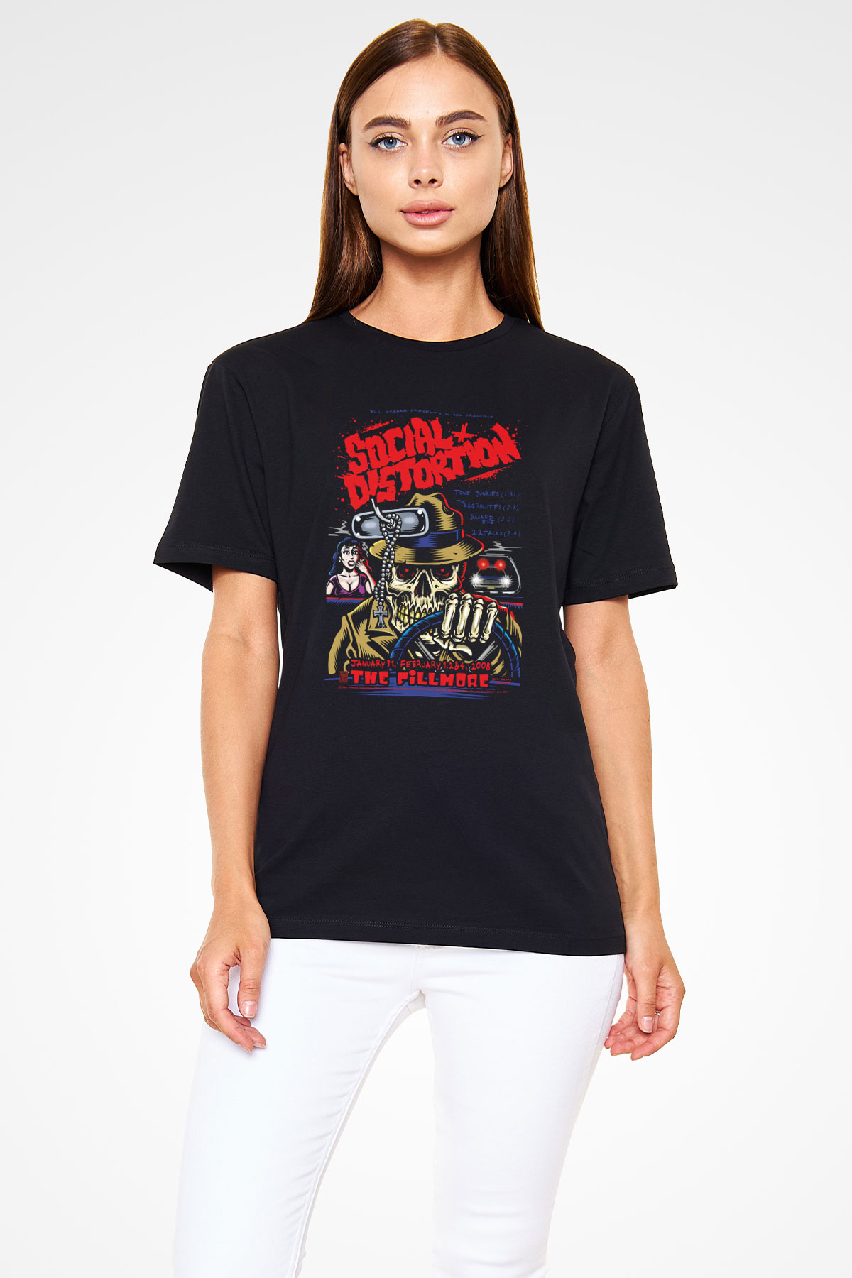 Social Distortion Siyah Unisex Tişört T-Shirt - Tişört Fabrikası
