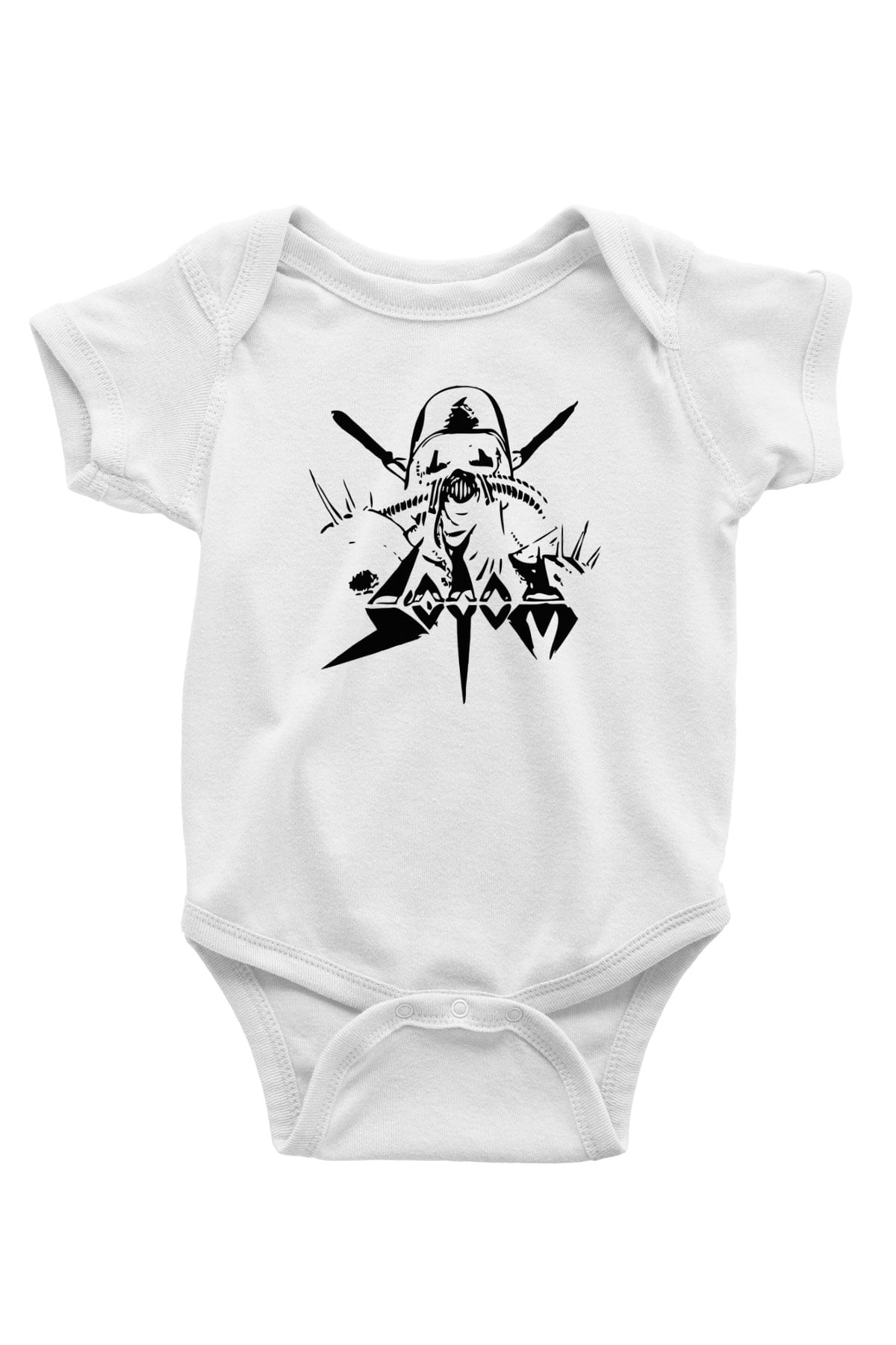Sodom Baskılı Beyaz Unisex Bebek Body - Zıbın