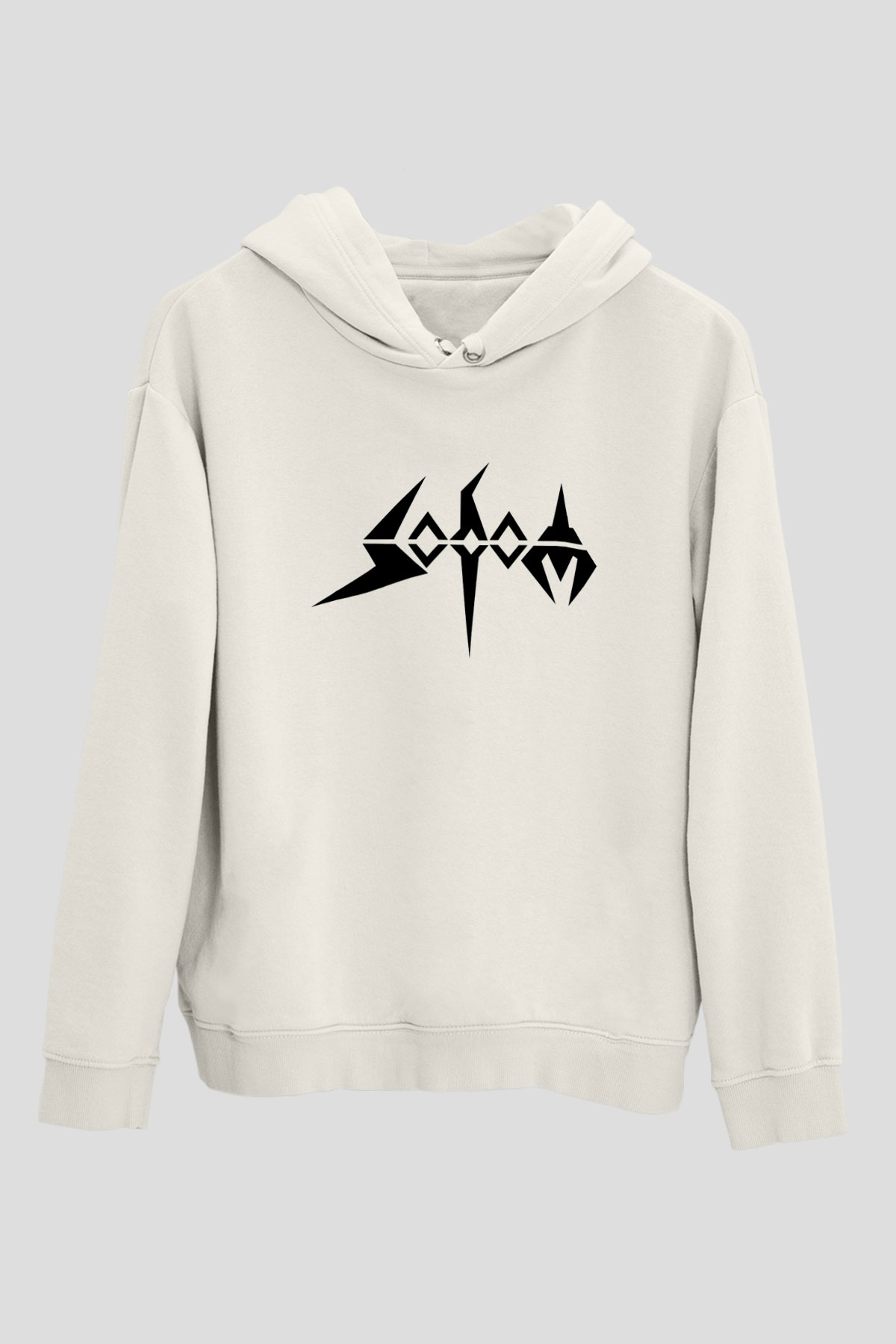 Sodom Beyaz Unisex Kapşonlu Sweatshirt