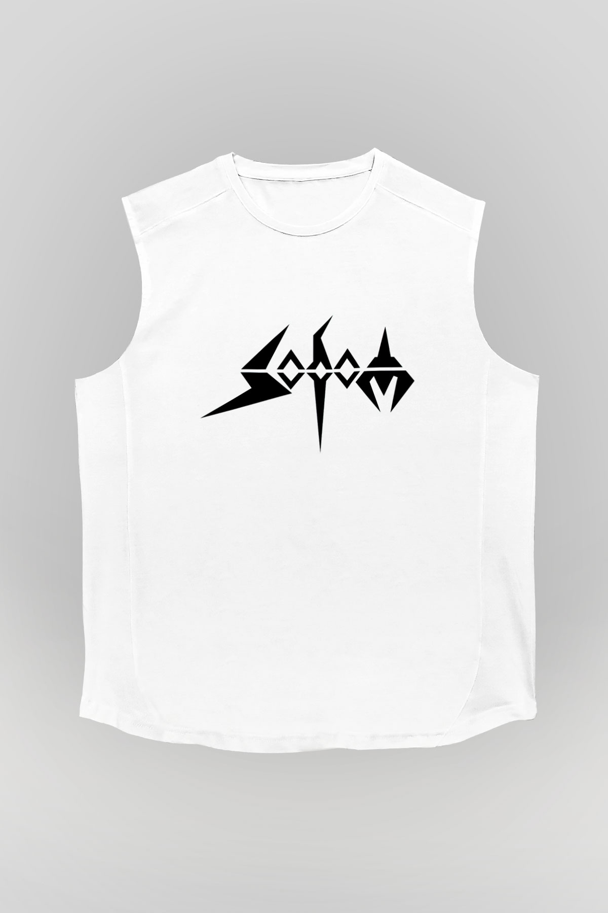 Sodom Beyaz Unisex Kolsuz Tişört
