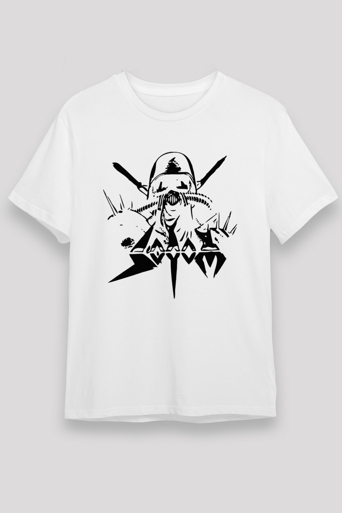Sodom Beyaz Unisex Tişört T-Shirt - Tişört Fabrikası
