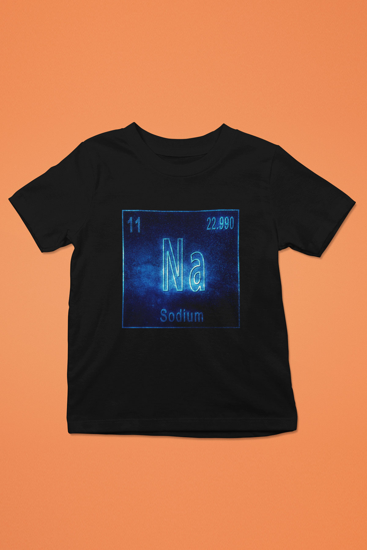 Sodyum Atom Numarası Baskılı Unisex Siyah Çocuk Tişört