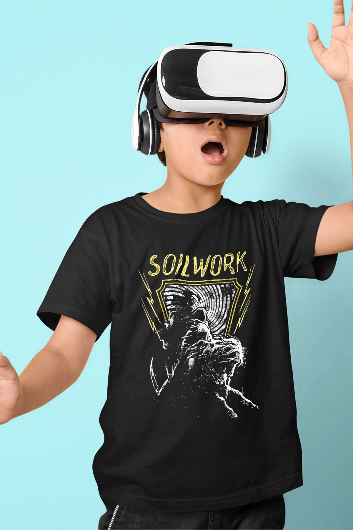 Soilwork Baskılı Siyah Unisex Çocuk Tişört