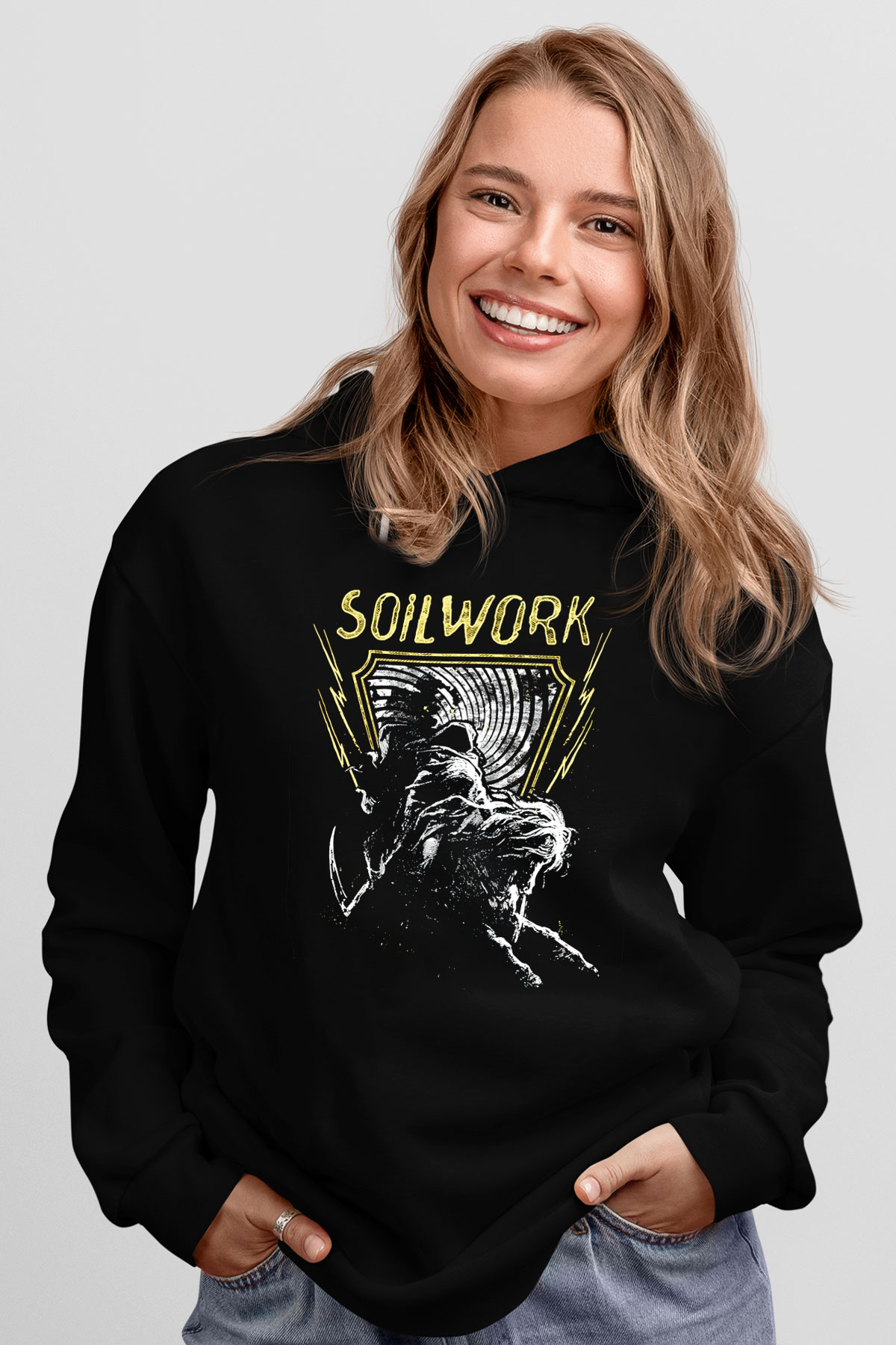 Soilwork Siyah Unisex Kapşonlu Sweatshirt