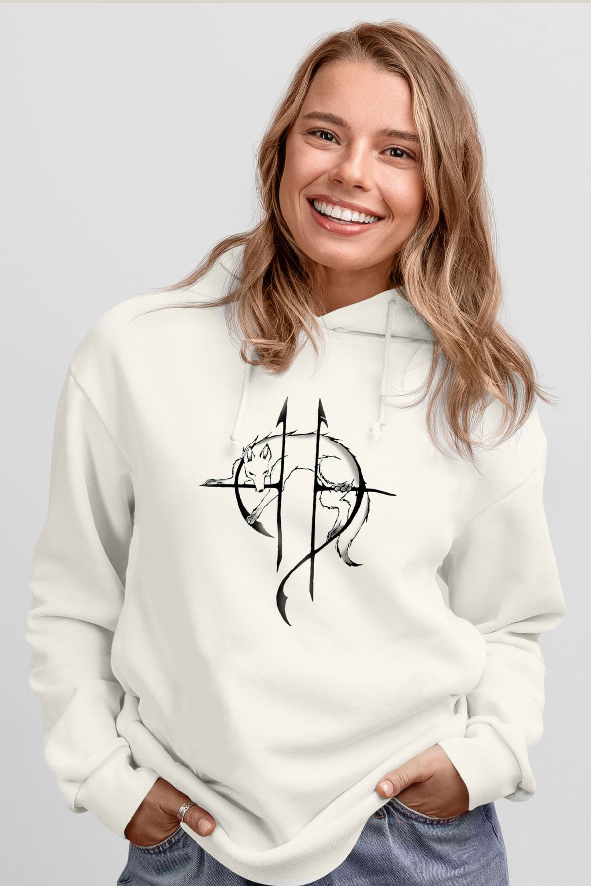 Sonata Arctica Beyaz Unisex Kapşonlu Sweatshirt