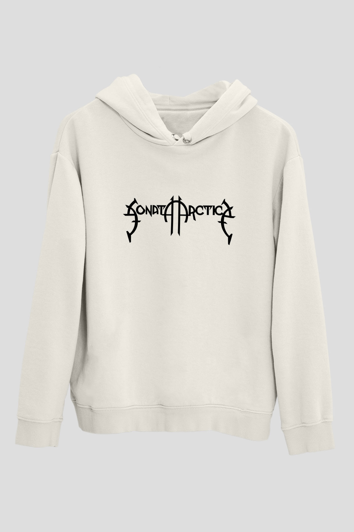 Sonata Arctica Beyaz Unisex Kapşonlu Sweatshirt