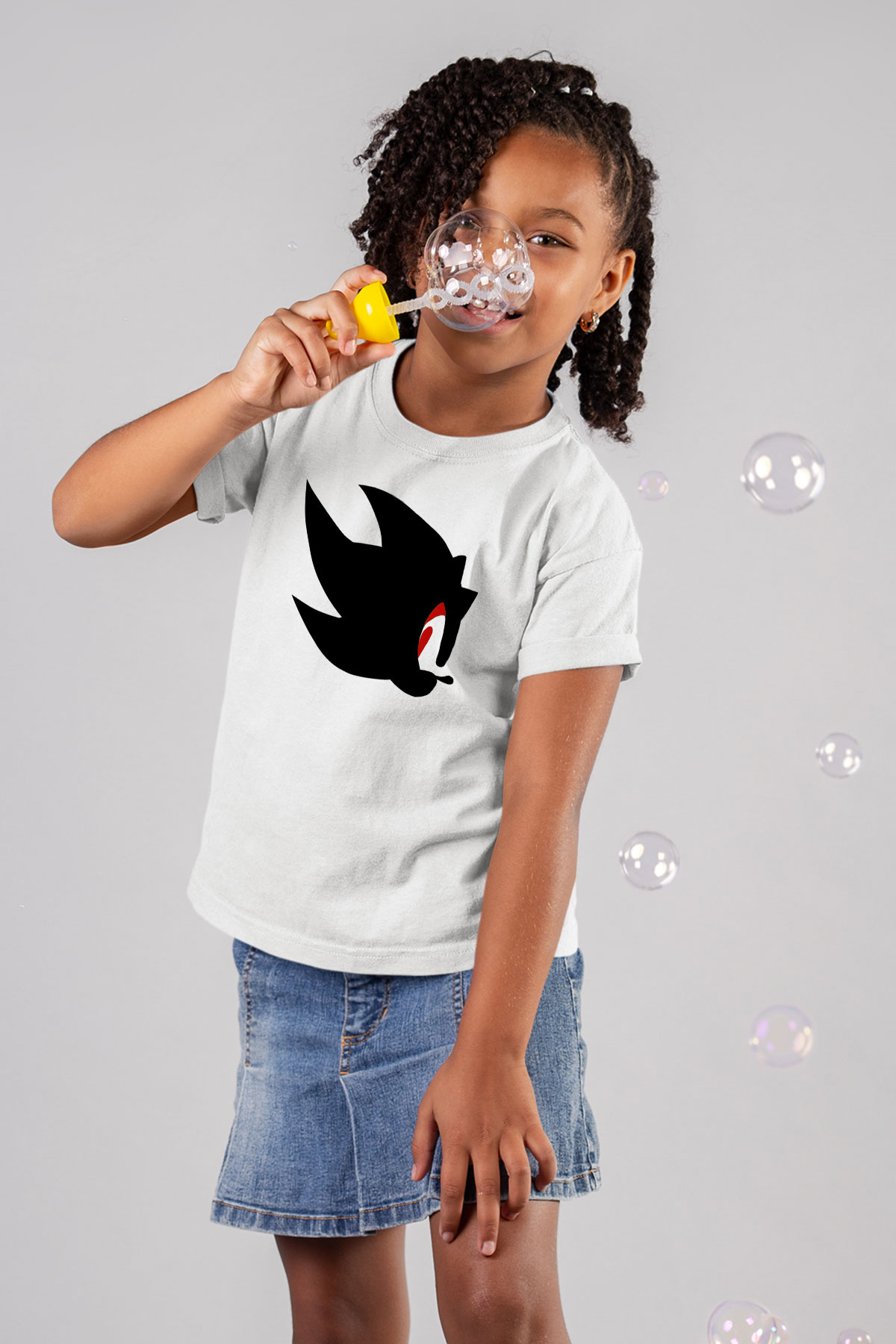 Sonic the Hedgehog Baskılı Beyaz Unisex Çocuk Tişört