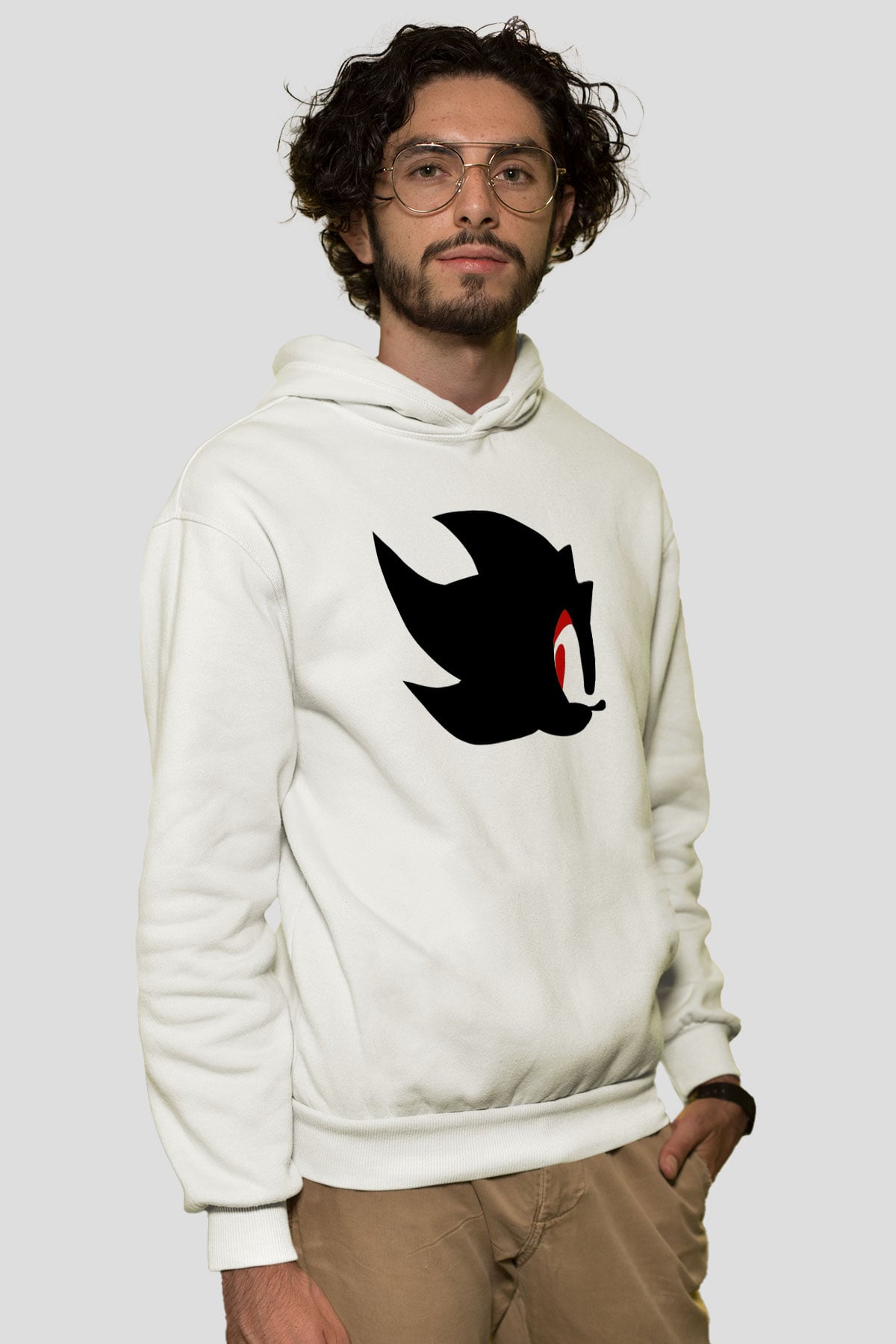 Sonic the Hedgehog Beyaz Unisex Hoodie