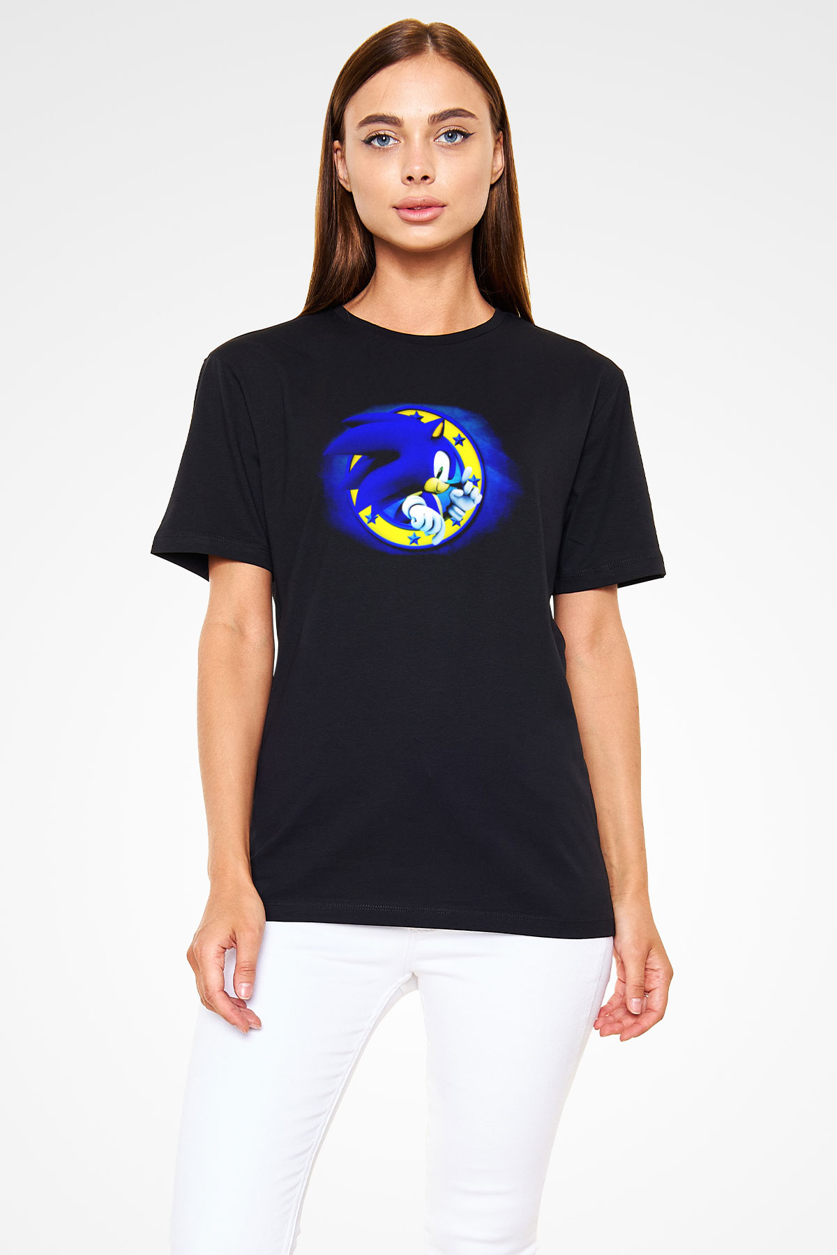 Sonic the Hedgehog Siyah Unisex Tişört
