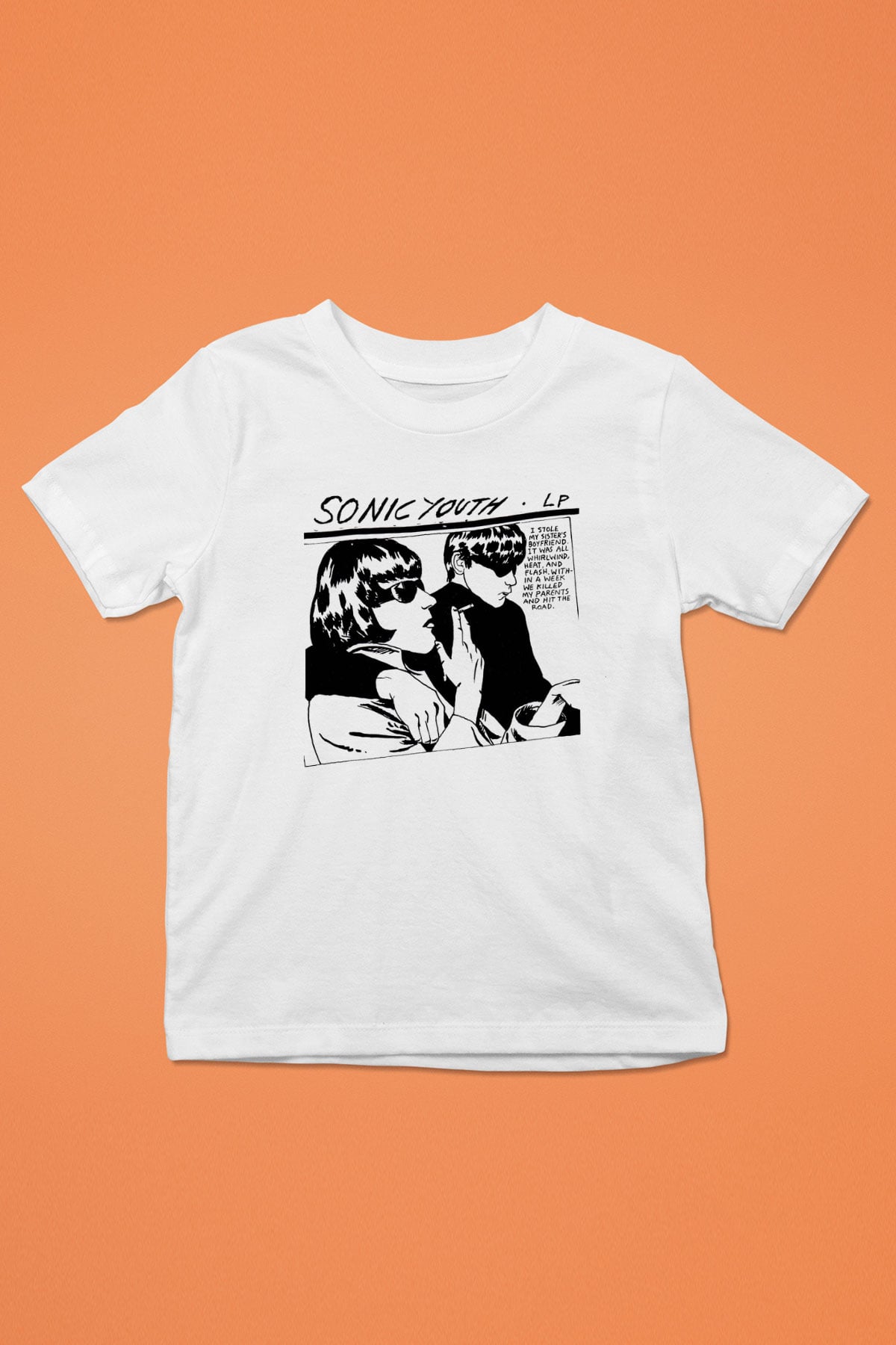 Sonic Youth Baskılı Beyaz Unisex Çocuk Tişört