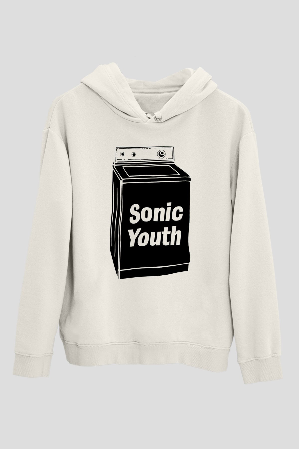 Sonic Youth Beyaz Unisex Kapşonlu Sweatshirt