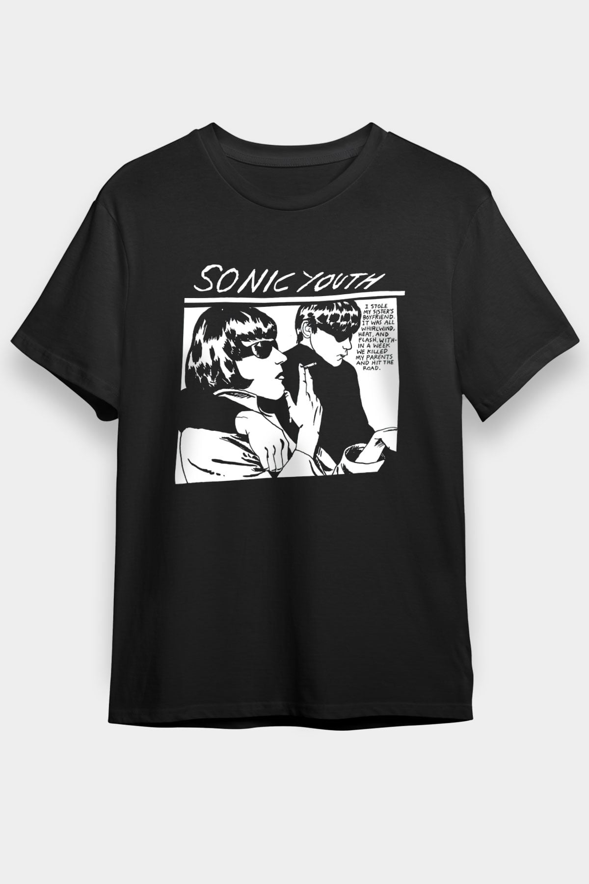 Sonic Youth Siyah Unisex Tişört T-Shirt - Tişört Fabrikası