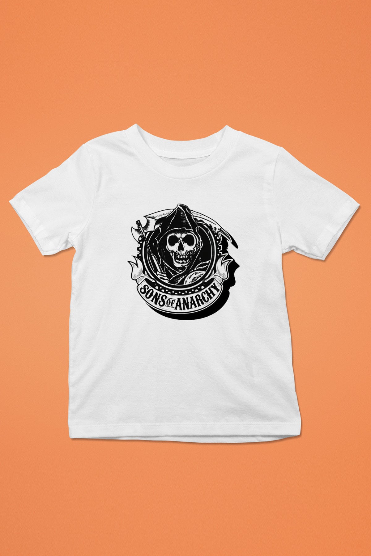 Sons of Anarchy Baskılı Beyaz Unisex Çocuk Tişört