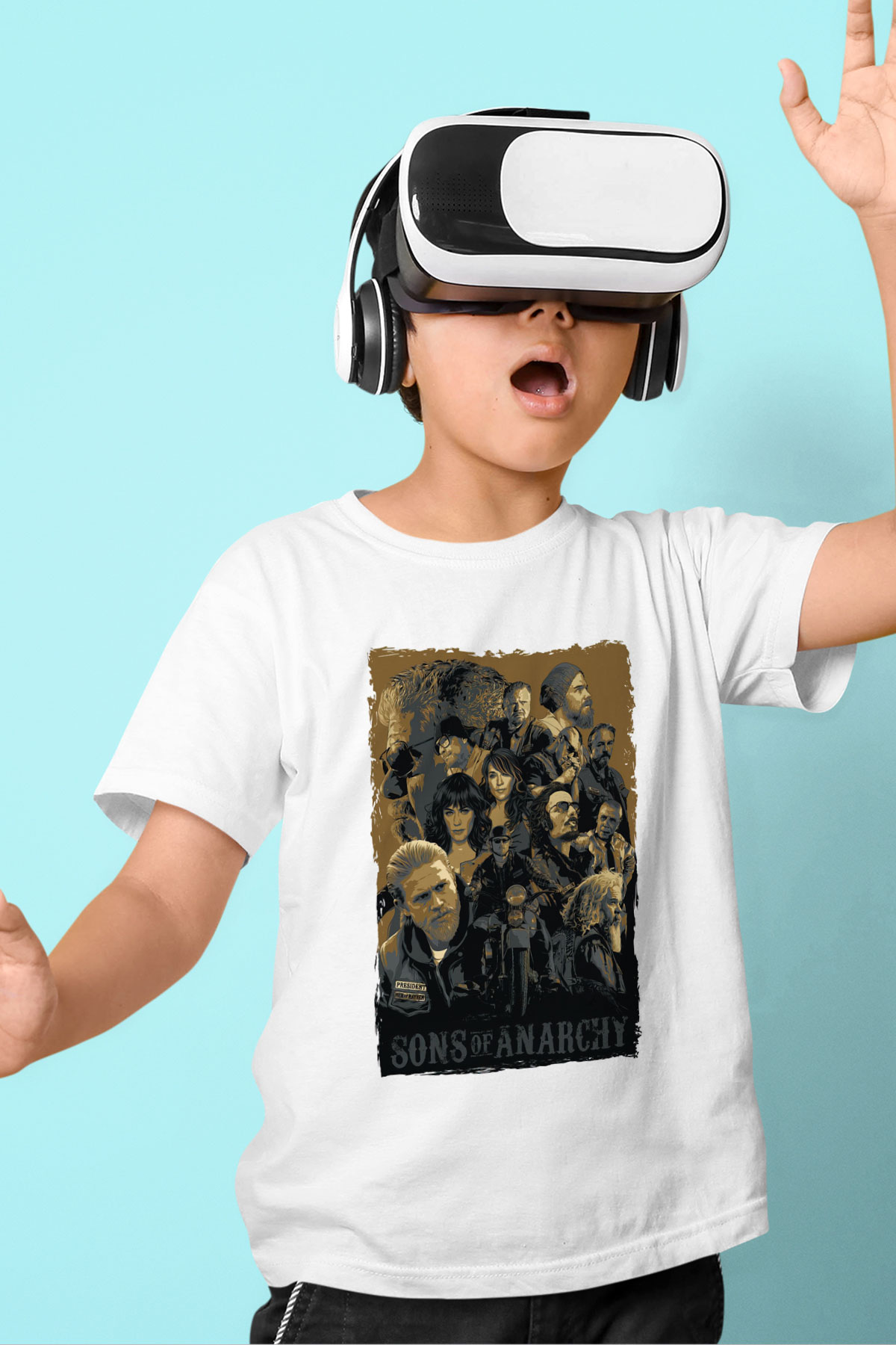 Sons of Anarchy Beyaz Unisex Çocuk Tişört