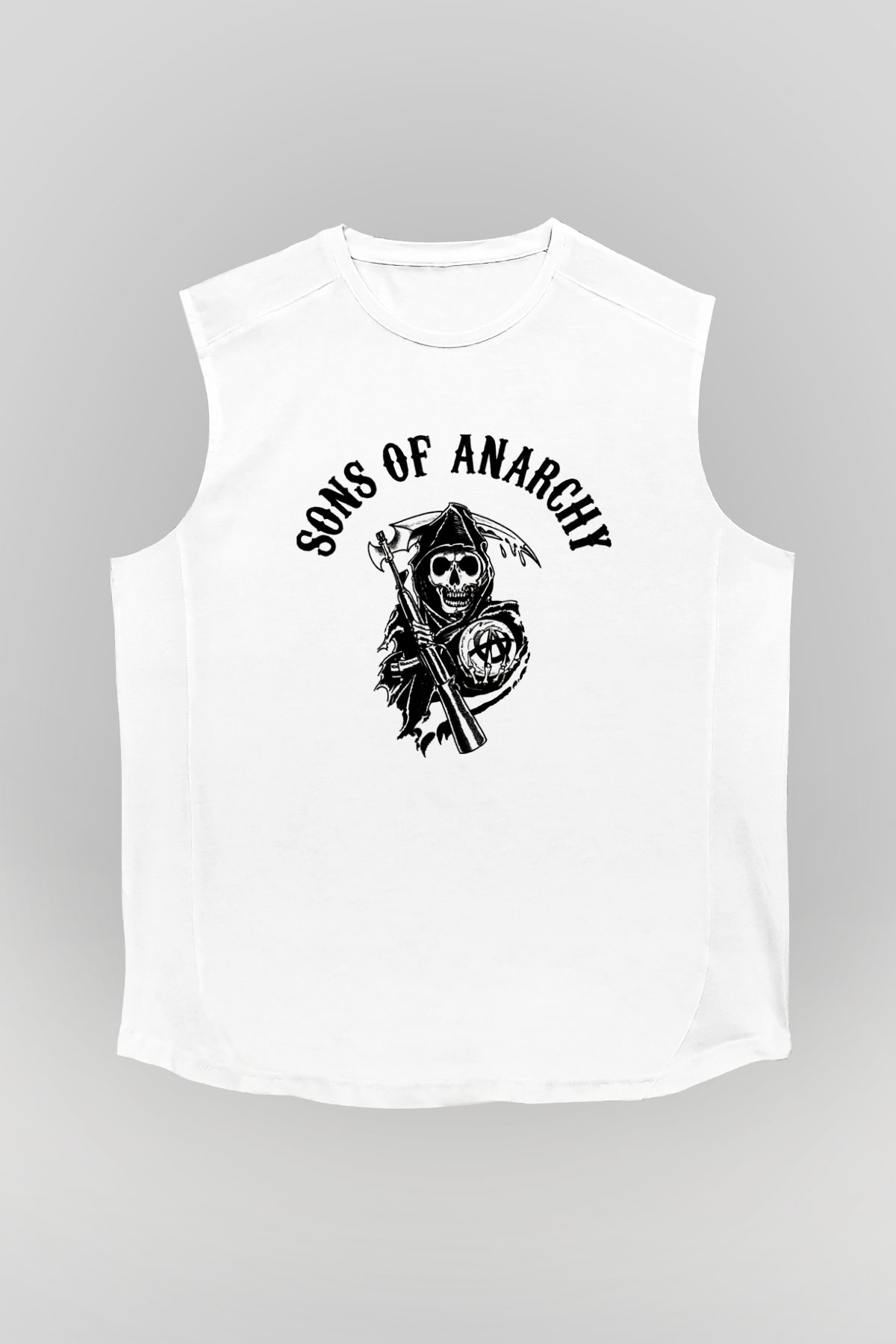 Sons of Anarchy Beyaz Unisex Kolsuz Tişört