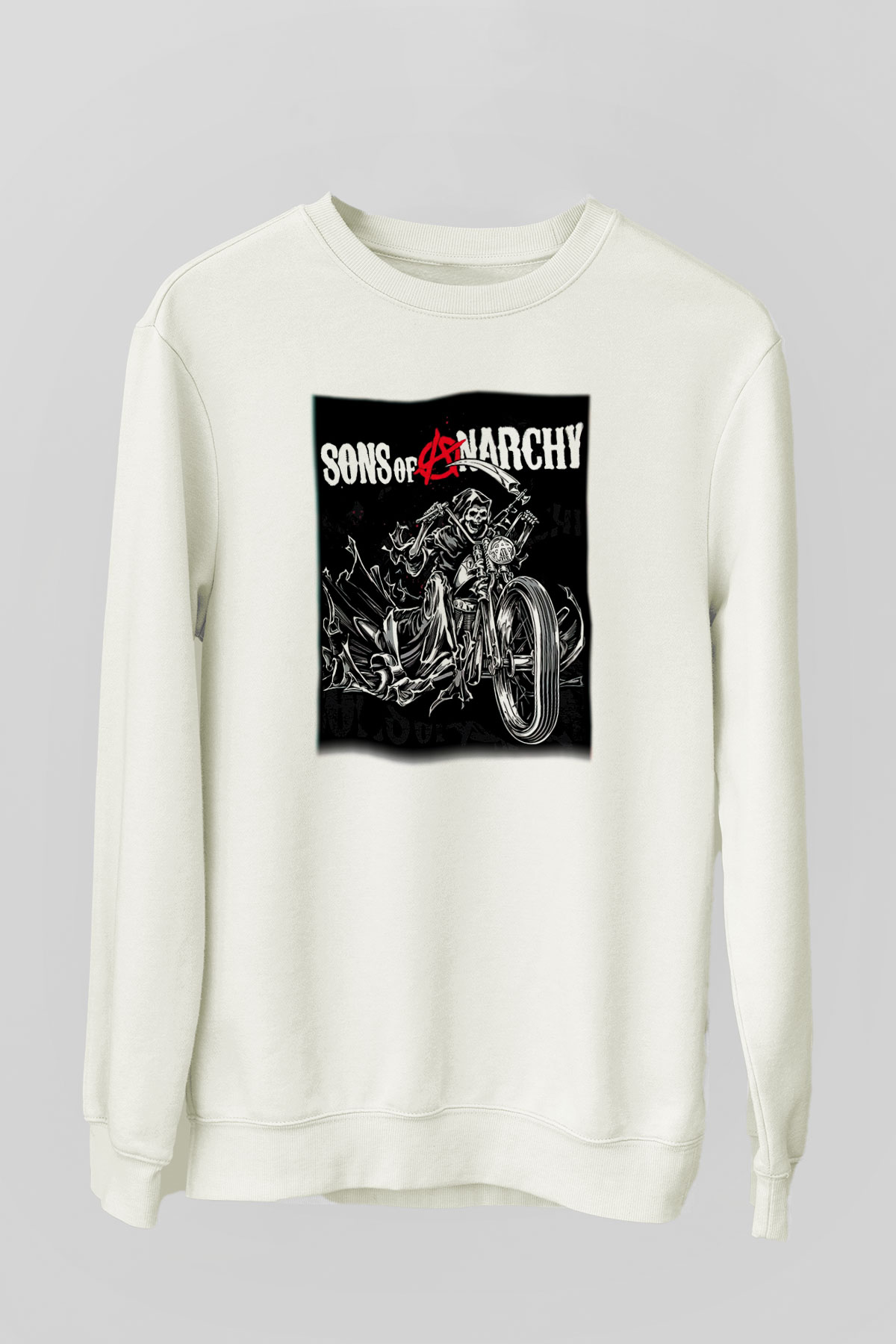Sons of Anarchy Beyaz Unisex Sweatshirt