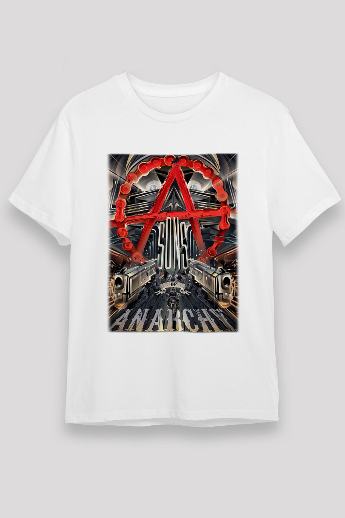 Sons of Anarchy Beyaz Unisex Tişört T-Shirt