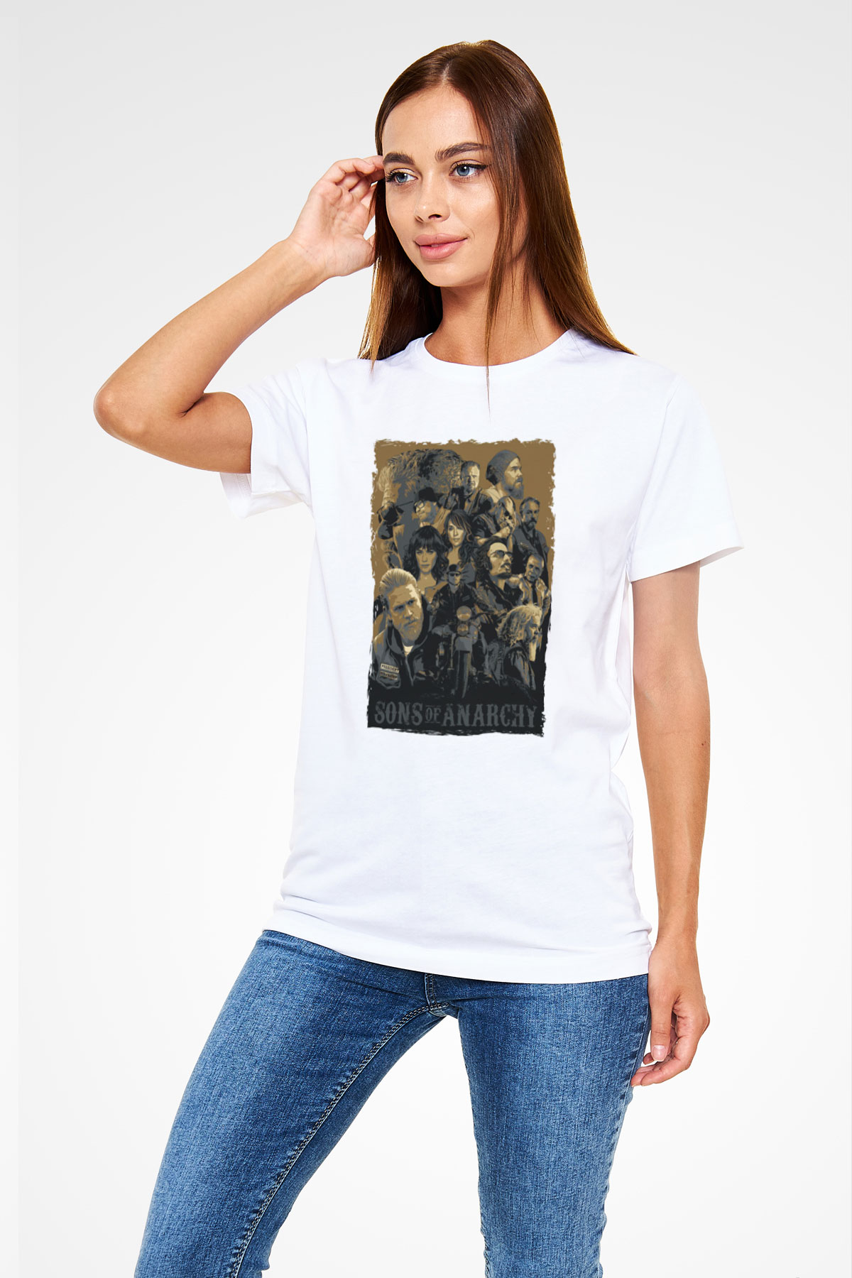 Sons of Anarchy Beyaz Unisex Tişört T-Shirt