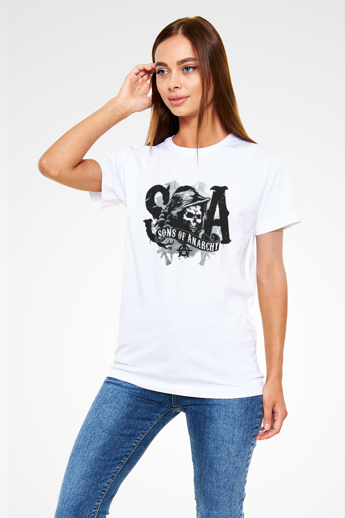 Sons of Anarchy Beyaz Unisex Tişört T-Shirt