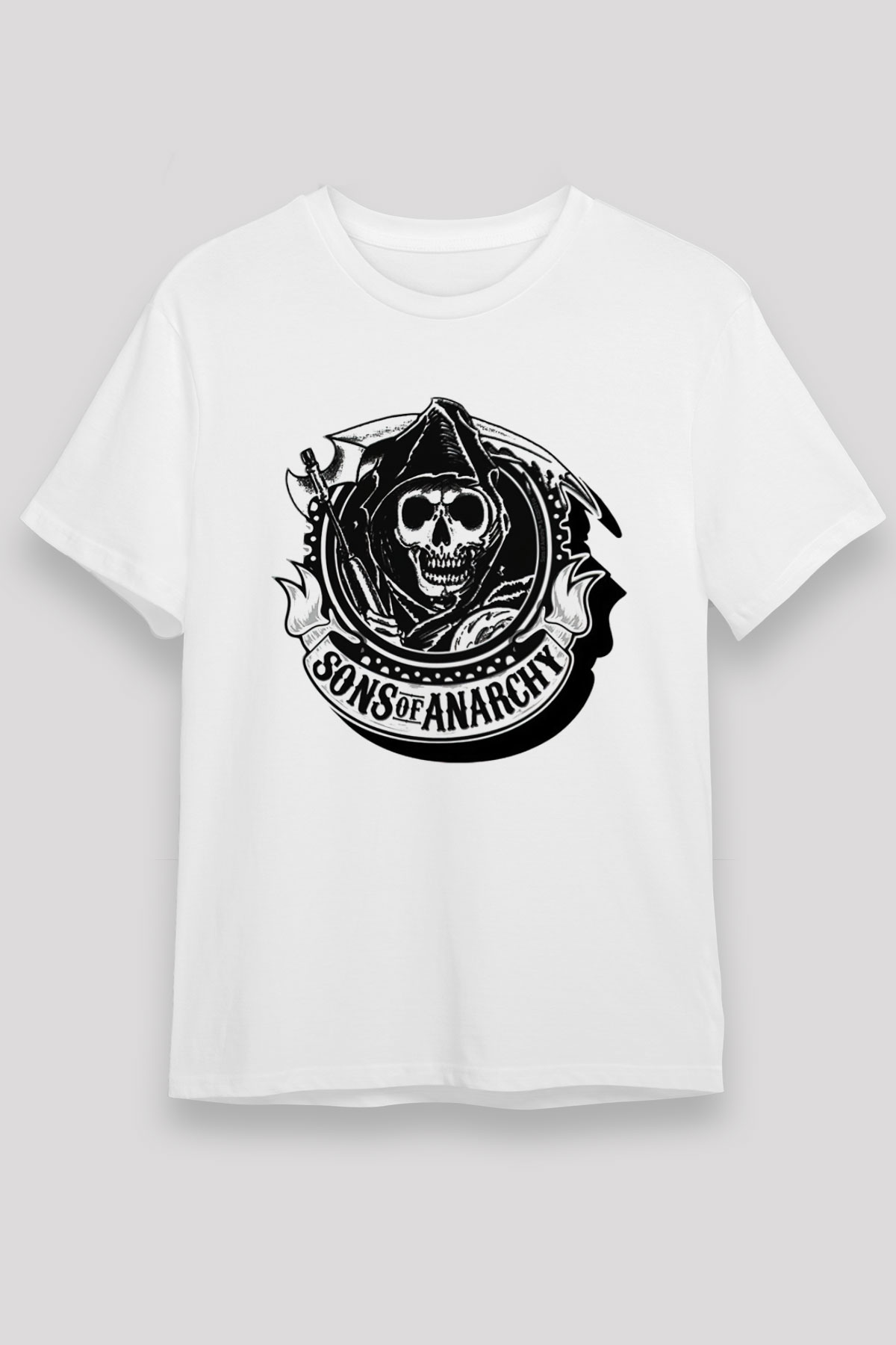 Sons of Anarchy Beyaz Unisex Tişört T-Shirt