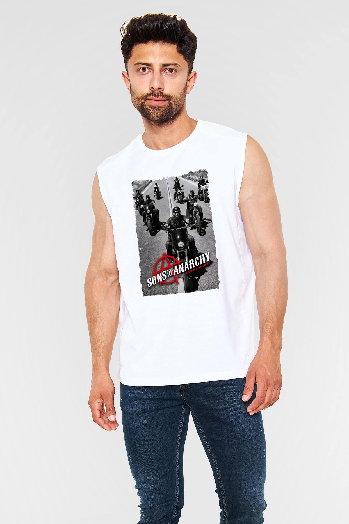 Sons of Anarchy Siyah Unisex Kolsuz Tişört