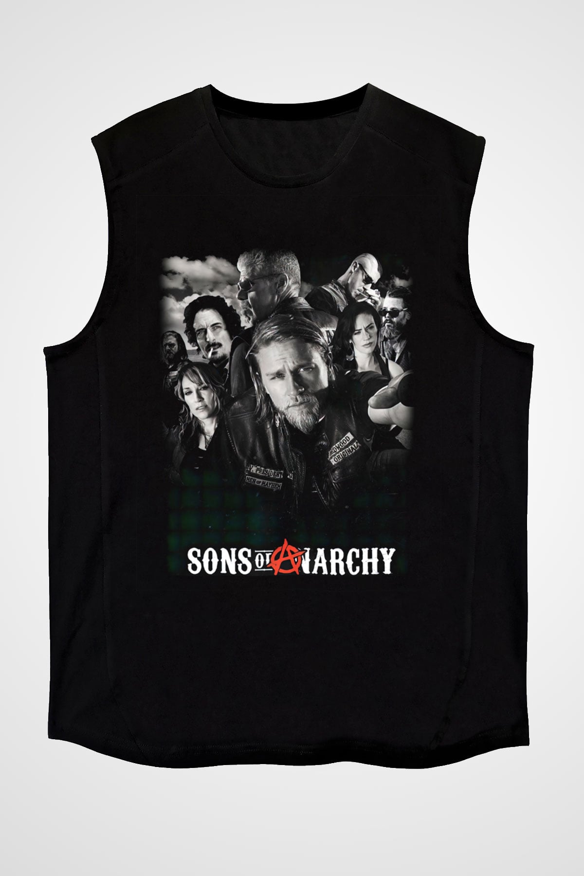 Sons of Anarchy Siyah Unisex Kolsuz Tişört