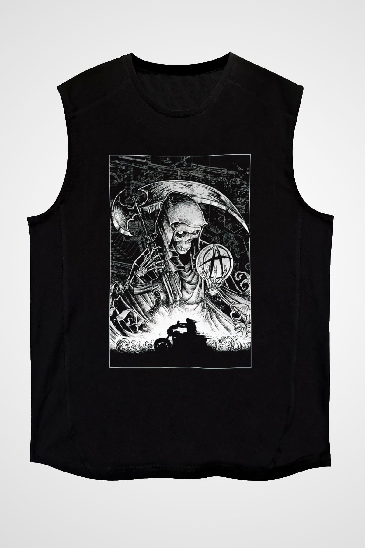 Sons of Anarchy Siyah Unisex Kolsuz Tişört