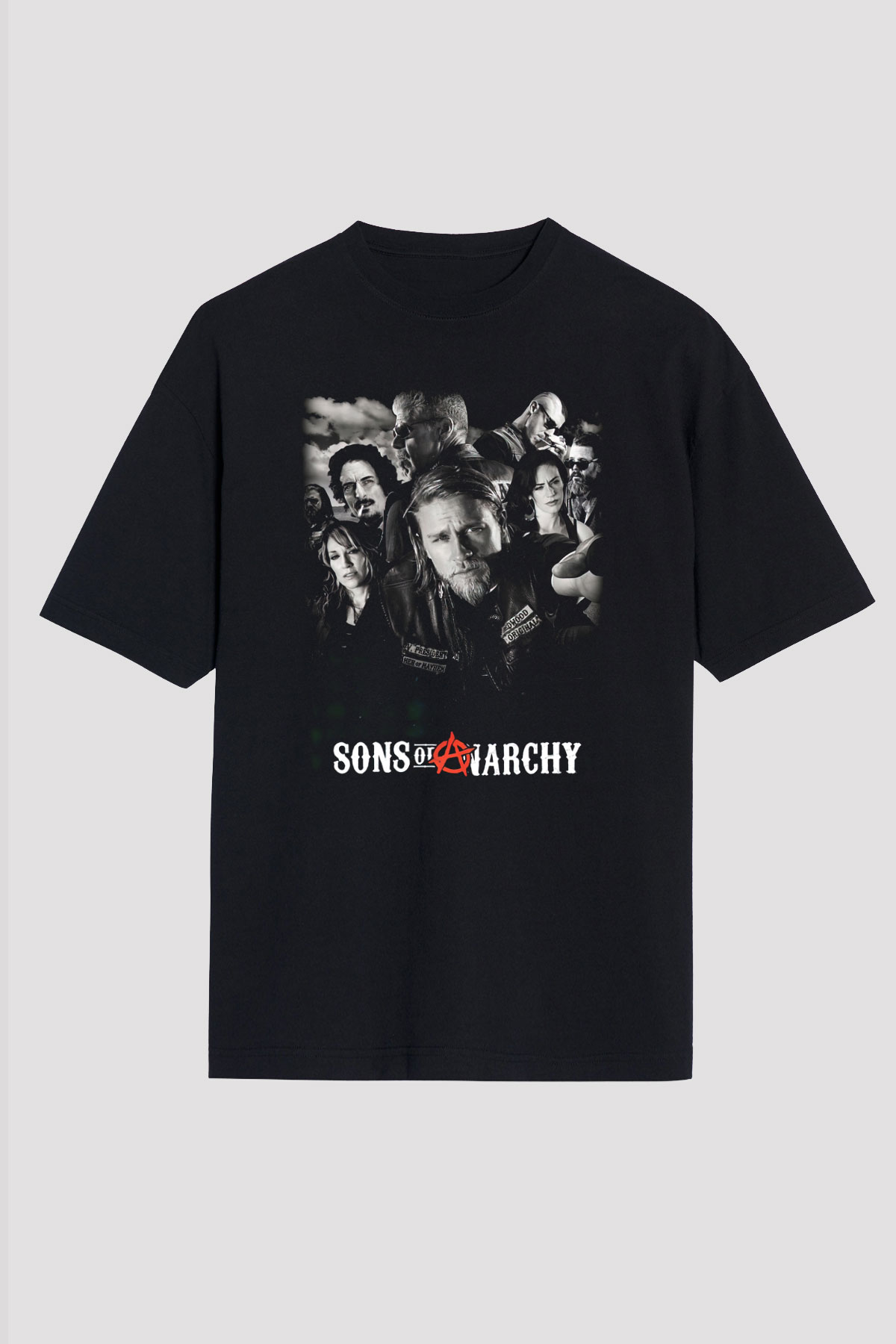Sons of Anarchy Siyah Unisex Oversize Tişört T-Shirt