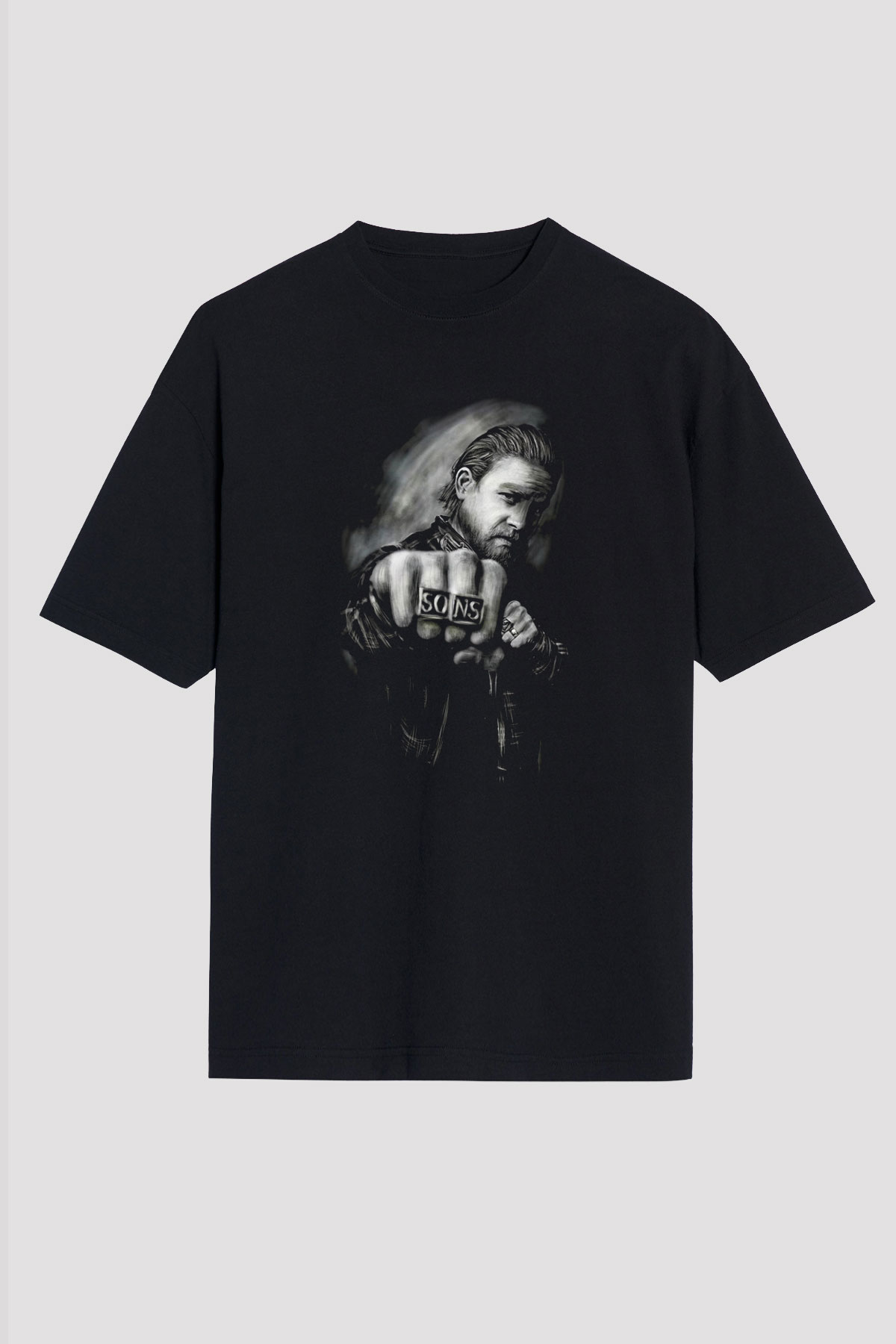 Sons of Anarchy Siyah Unisex Oversize Tişört T-Shirt