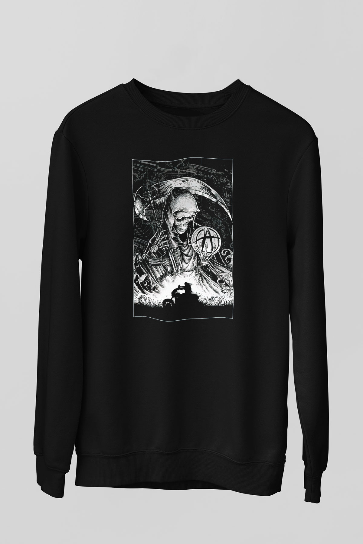 Sons of Anarchy Siyah Unisex Sweatshirt