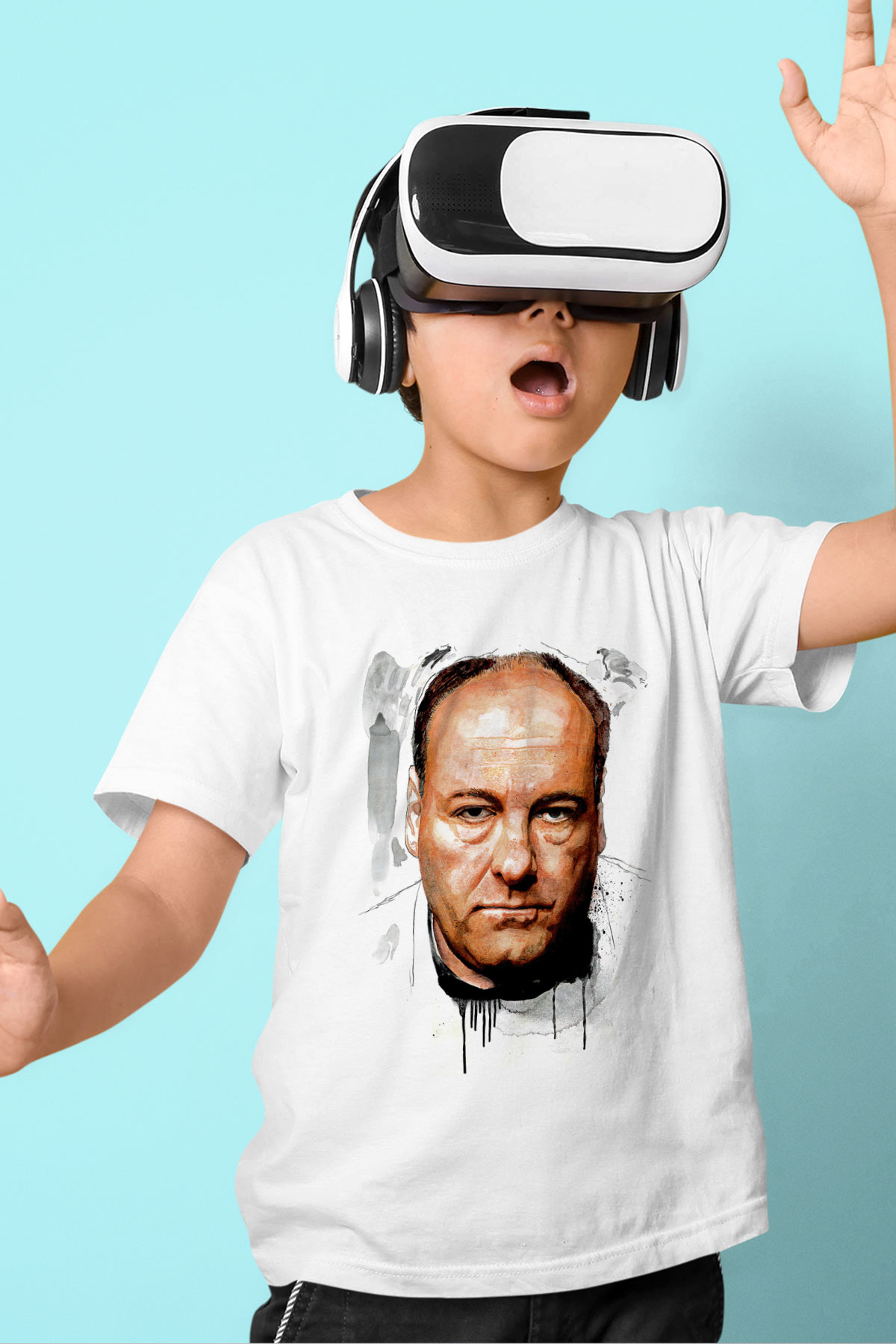 Sopranos Baskılı Beyaz Unisex Beyaz Çocuk Tişört - Tshirt
