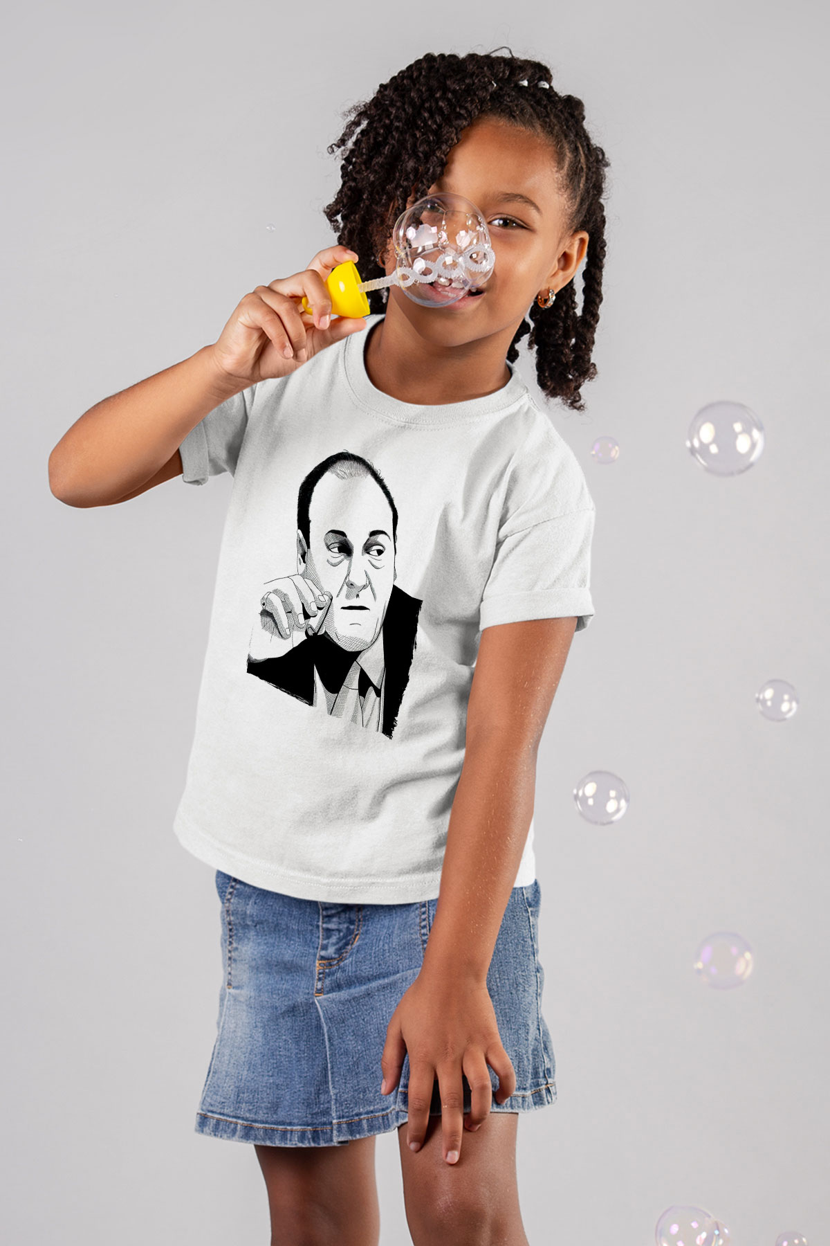 Sopranos Baskılı Beyaz Unisex Beyaz Çocuk Tişört - Tshirt