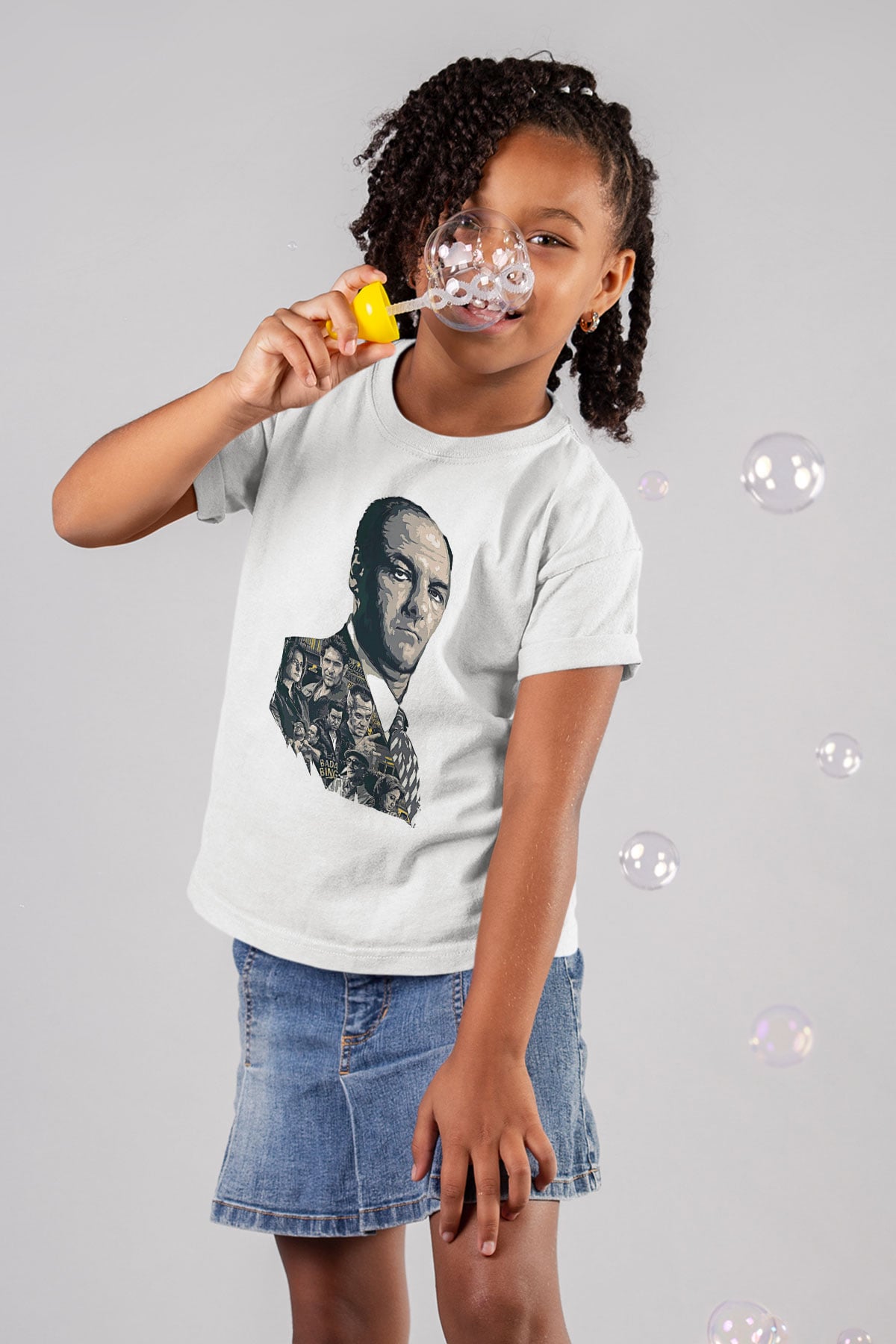 Sopranos Baskılı Beyaz Unisex Beyaz Çocuk Tişört - Tshirt