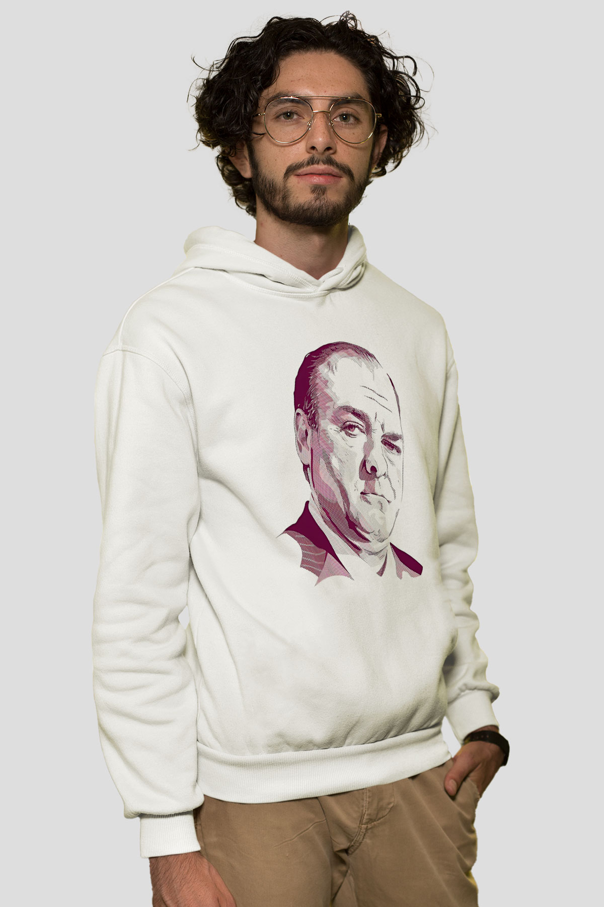 Sopranos Baskılı Beyaz Unisex Hoodie