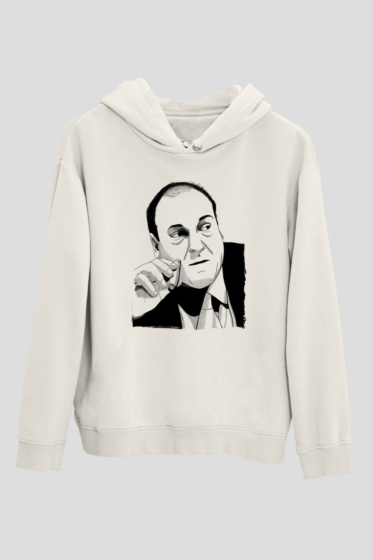 Sopranos Baskılı Beyaz Unisex Hoodie