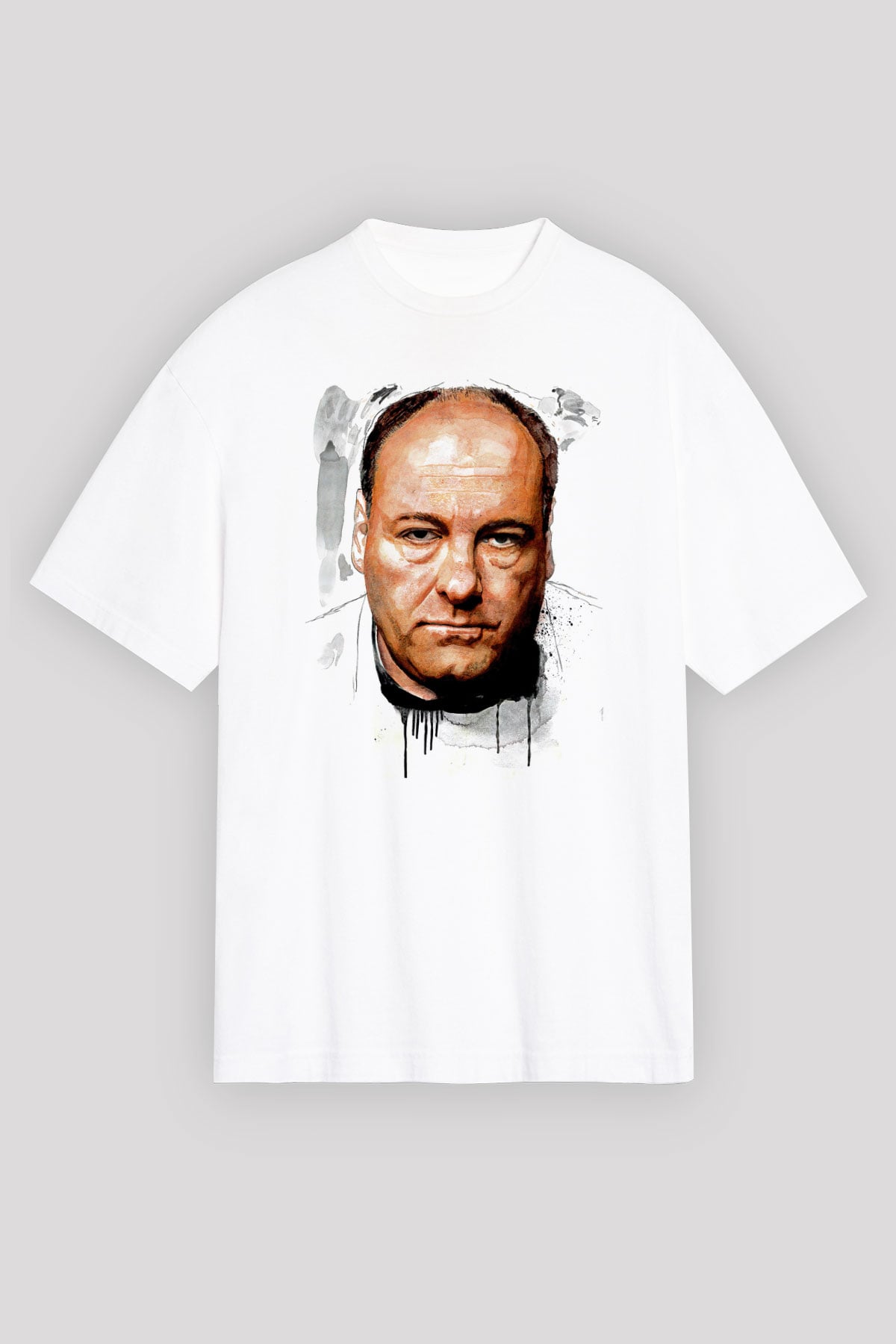 Sopranos Baskılı Beyaz Unisex Oversize Tişört - Tshirt