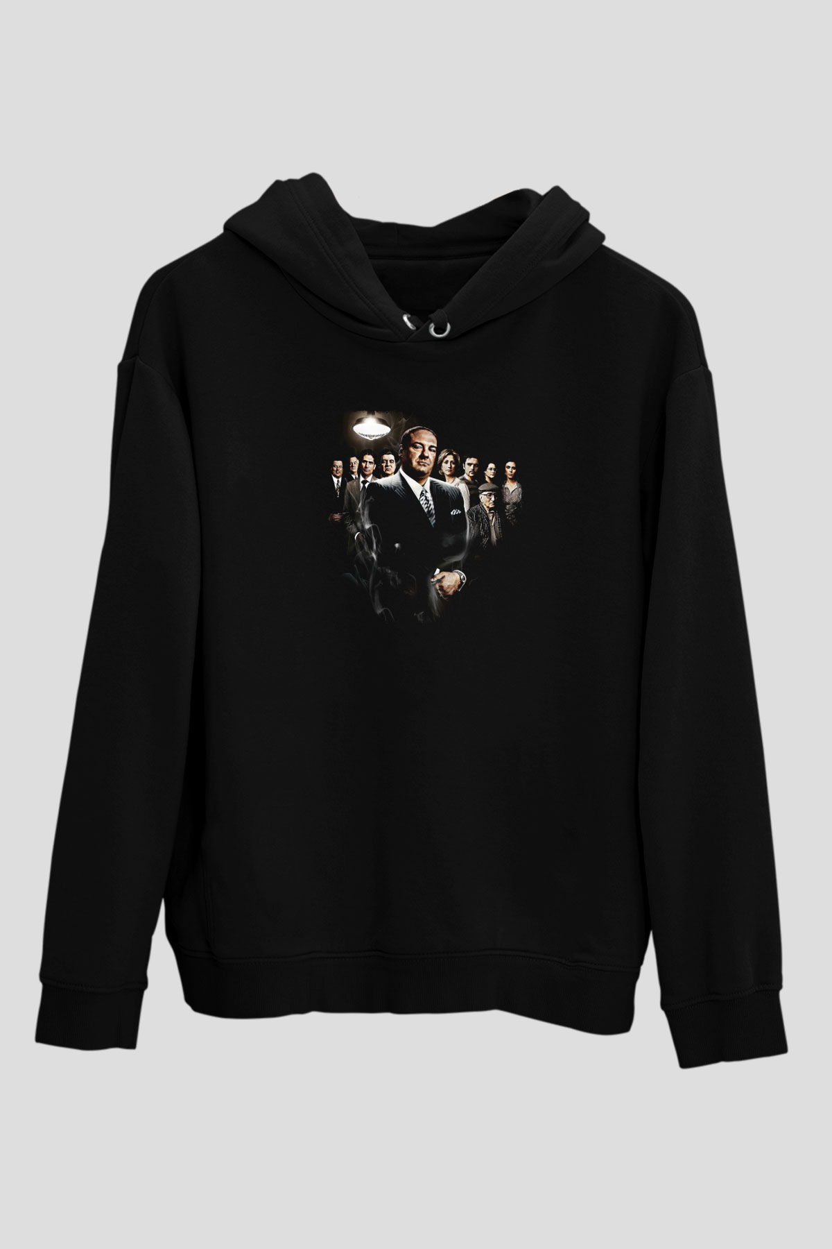 Sopranos Baskılı Unisex Siyah Hoodie